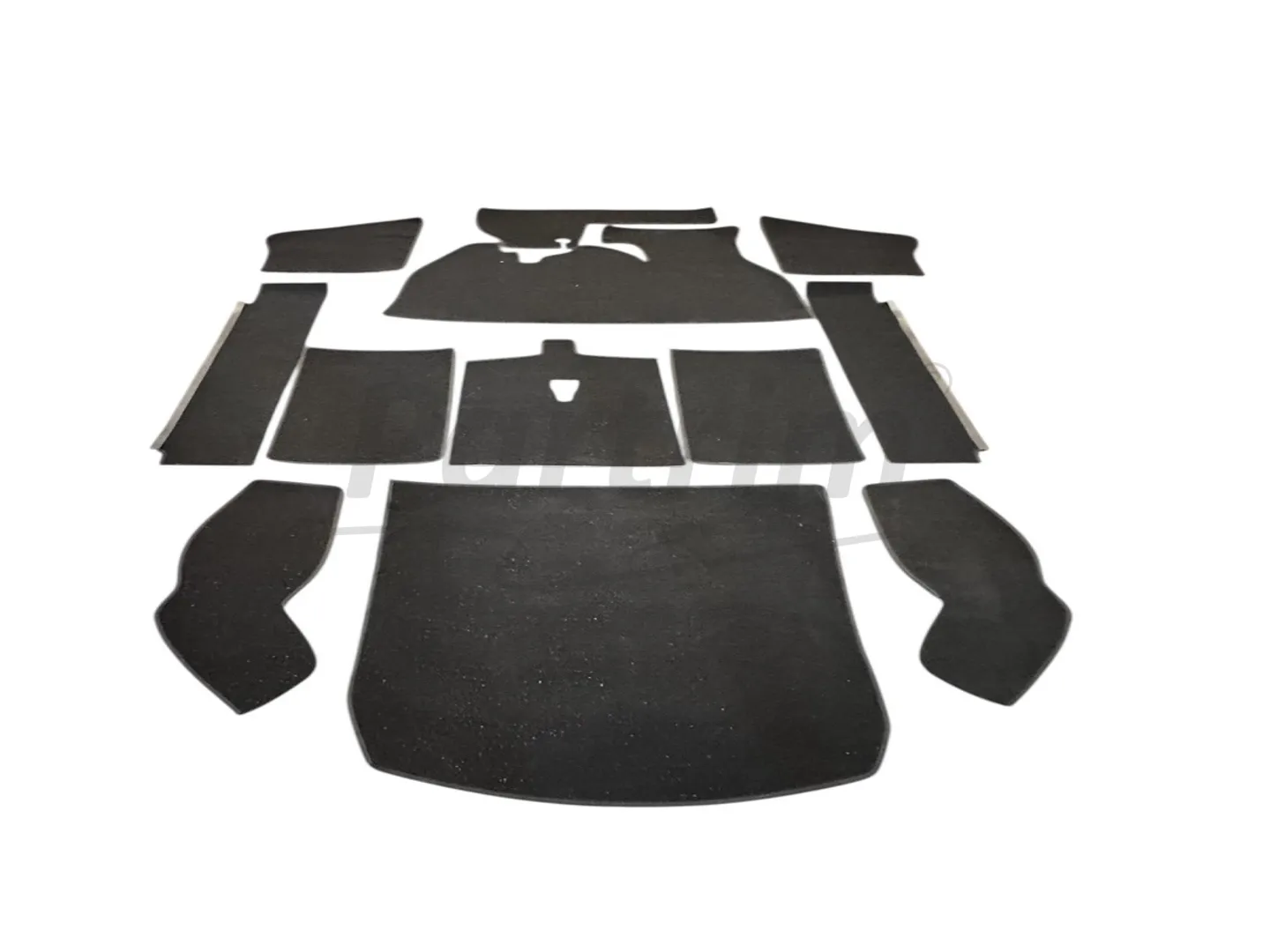 VW OLD BEETLE 1303 FLOOR CARPET SET 12 PCS BLACK  1973 - 1975