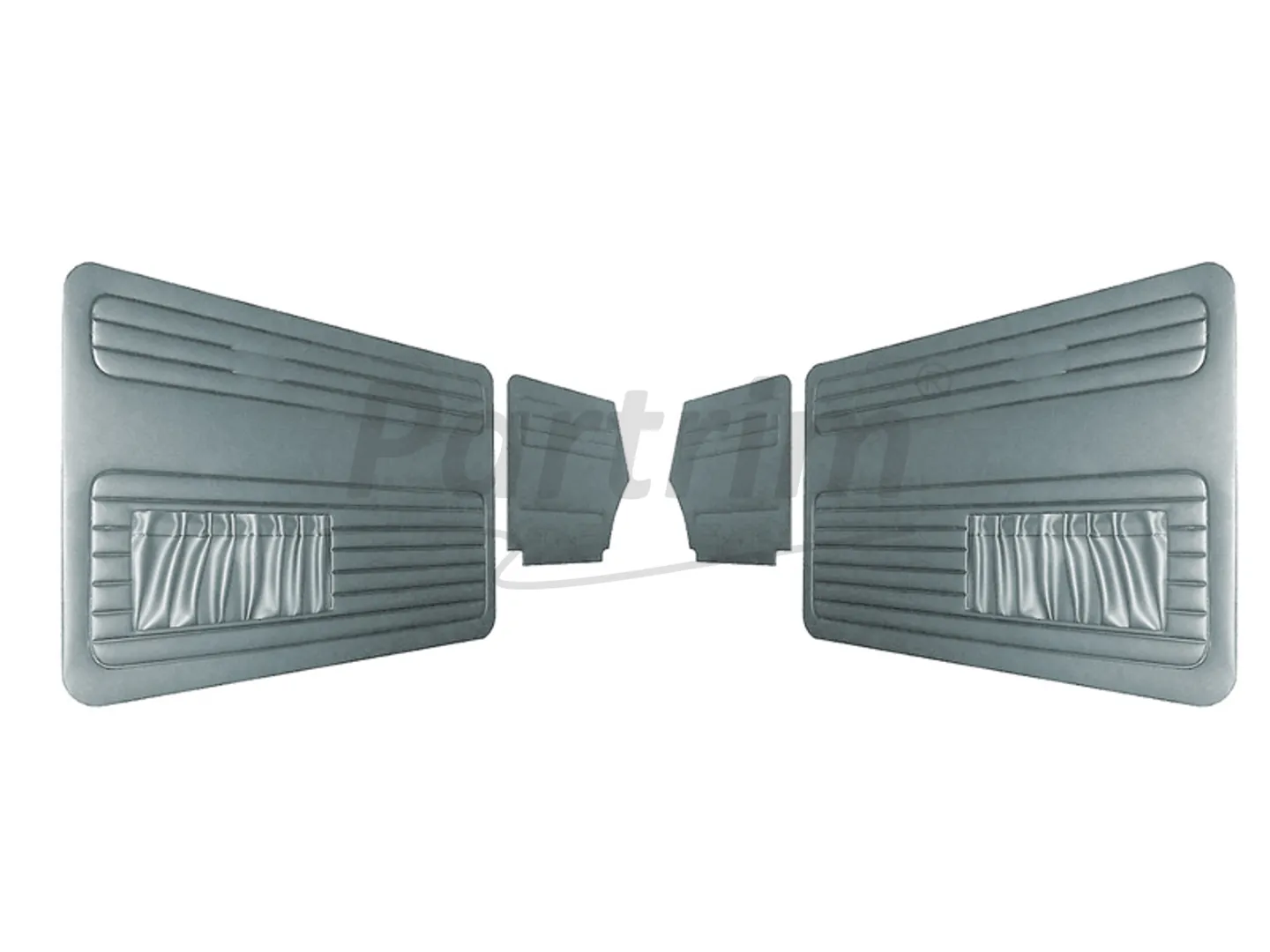 VW OLD BEETLE 1300 - 1303 CABRIO DOOR PANEL SET GREY TWO SIDES POCKET