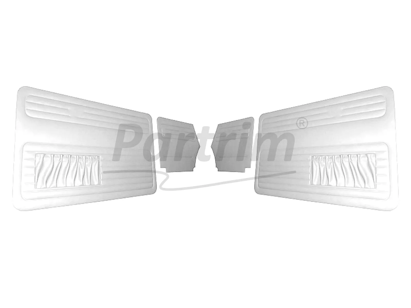 VW OLD BEETLE 300 - 1303 CABRIO DOOR PANEL SET WHITE TWO SIDES POCKET