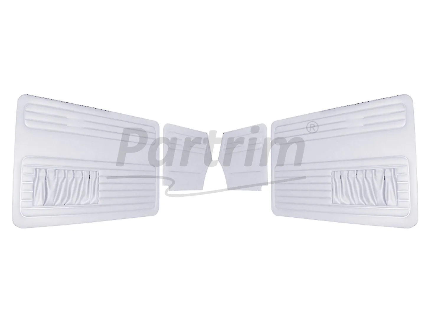 VW OLD BEETLE 1500 CABRIO L DOOR PANEL SET WHITE TWO SIDES POCKET - 4 PCS