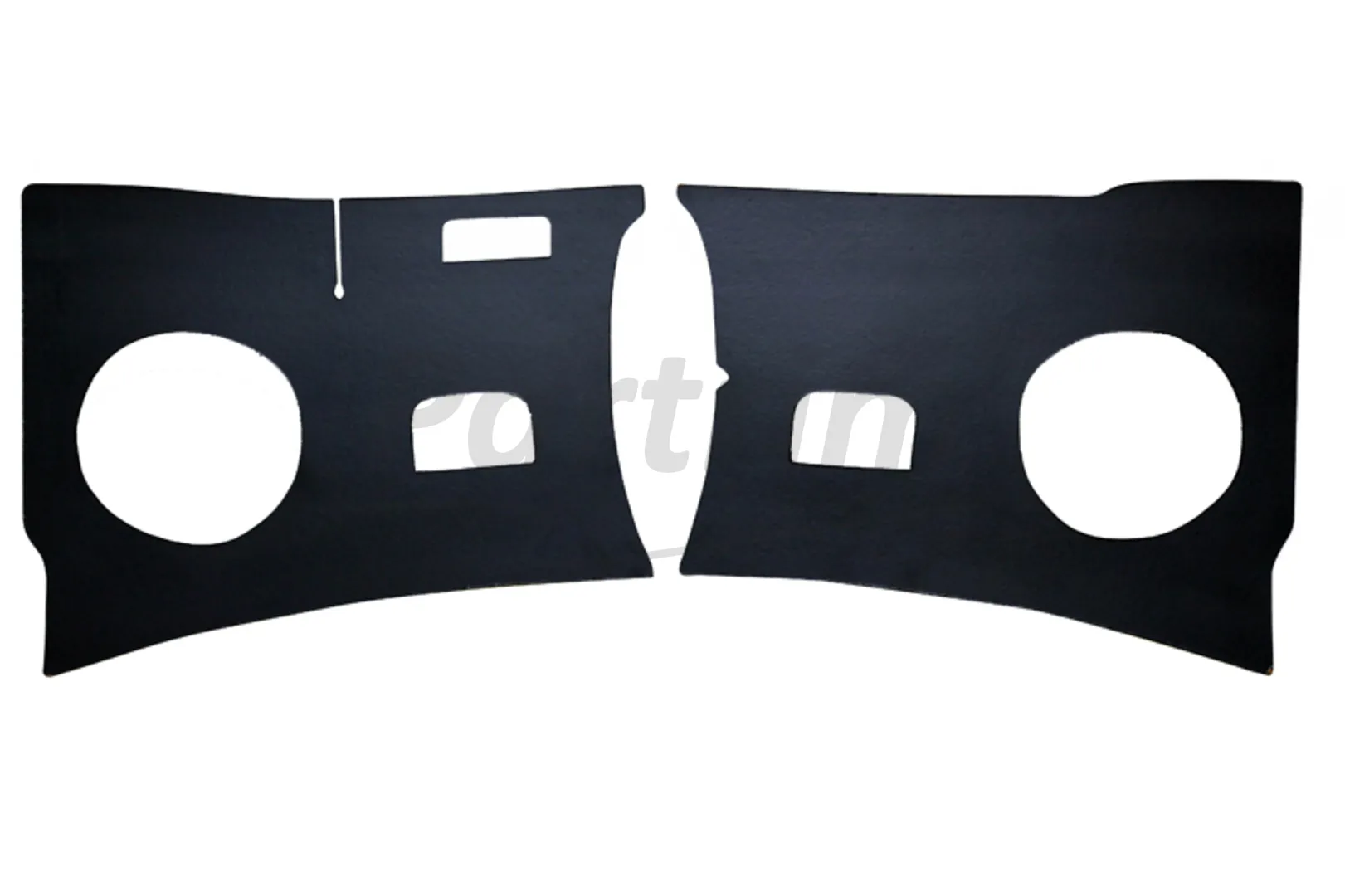VW T1 BUS 1949-1967 KICK PANELS 2 PCS BLACK LEFT HAND DRIVE