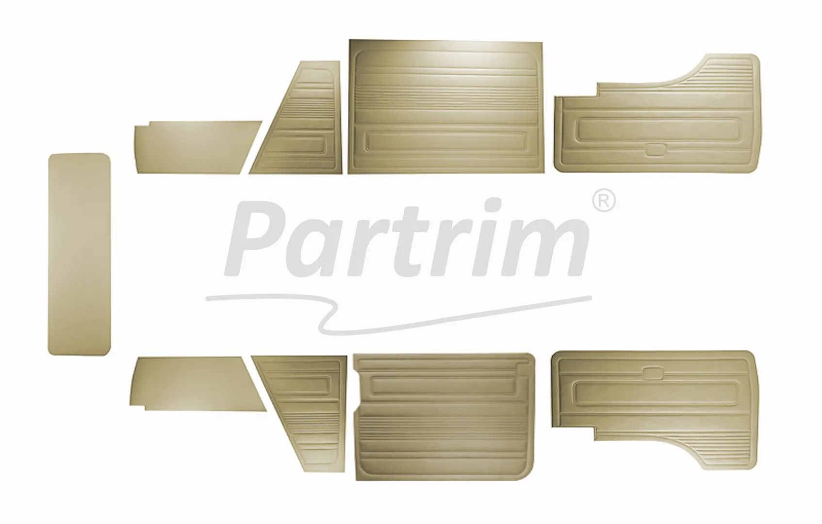 VW T3 T25 BUS 1985-1992 DOOR PANELS 9 PCS BEIGE  LATE STYLE