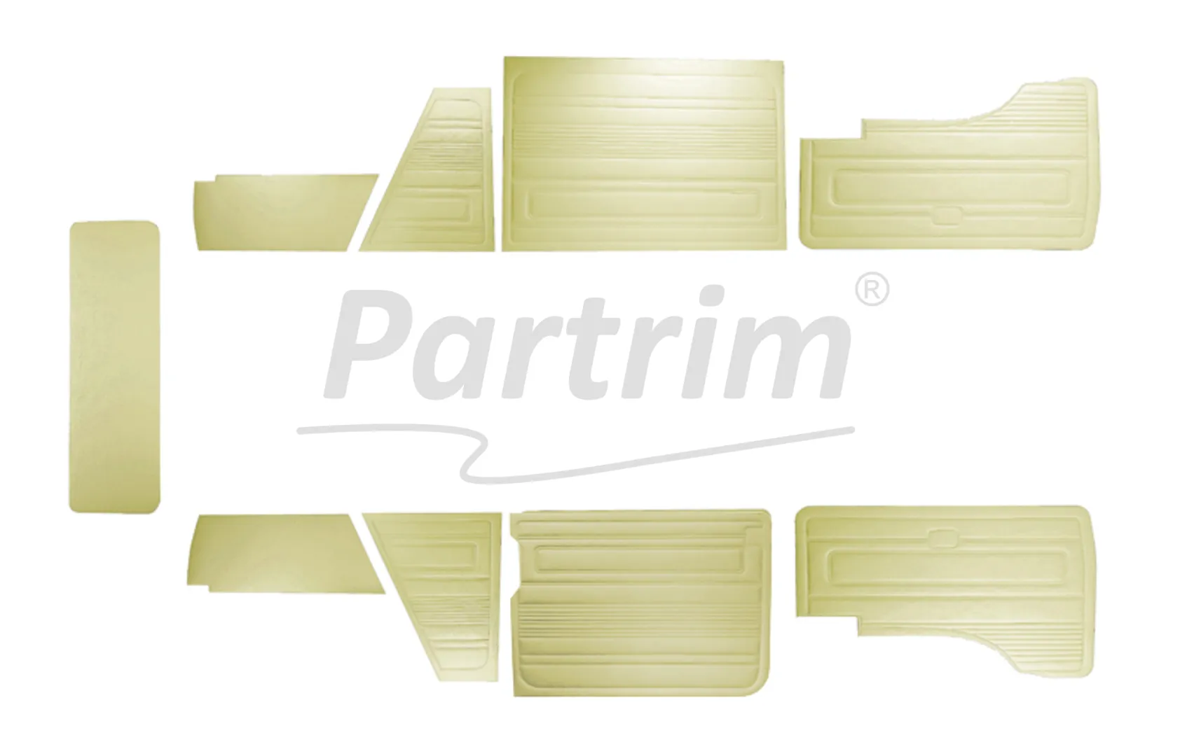 VW T3 T25 BUS 1985-1992 DOOR PANELS 9 PCS CREAM LATE STYLE