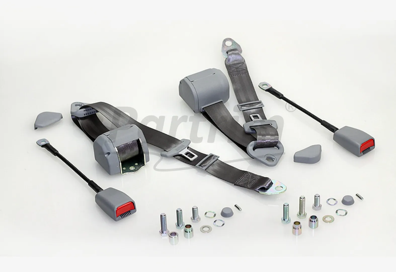 VW OLD BEETLE 1200 - 1300 -1302 - 1500 - 1303 SEAT BELT 3 Points Automatic GREY 2 PCS
