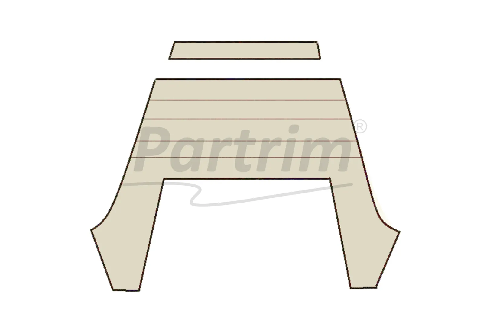 PORSCHE 911 - 964 COUPE HEADLINER CREAM  WITHOUT SUNROOF 1963 - 1989 / 2.0 - 3.3