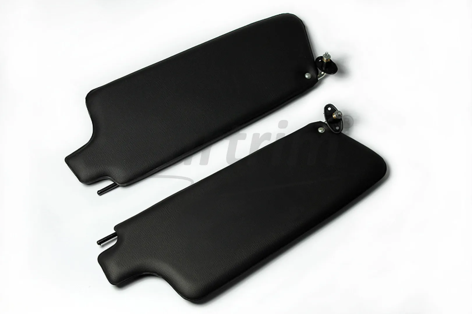 VW OLD BEETLE 1300 - 1303 CABRIO SUNVISORS SET BLACK  WITHOUT MIRROR