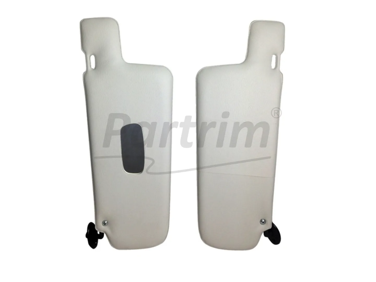VW GOLF 1 JETTA 79-83 SUNVISOR SET CREAM WITH MIRROR RHD