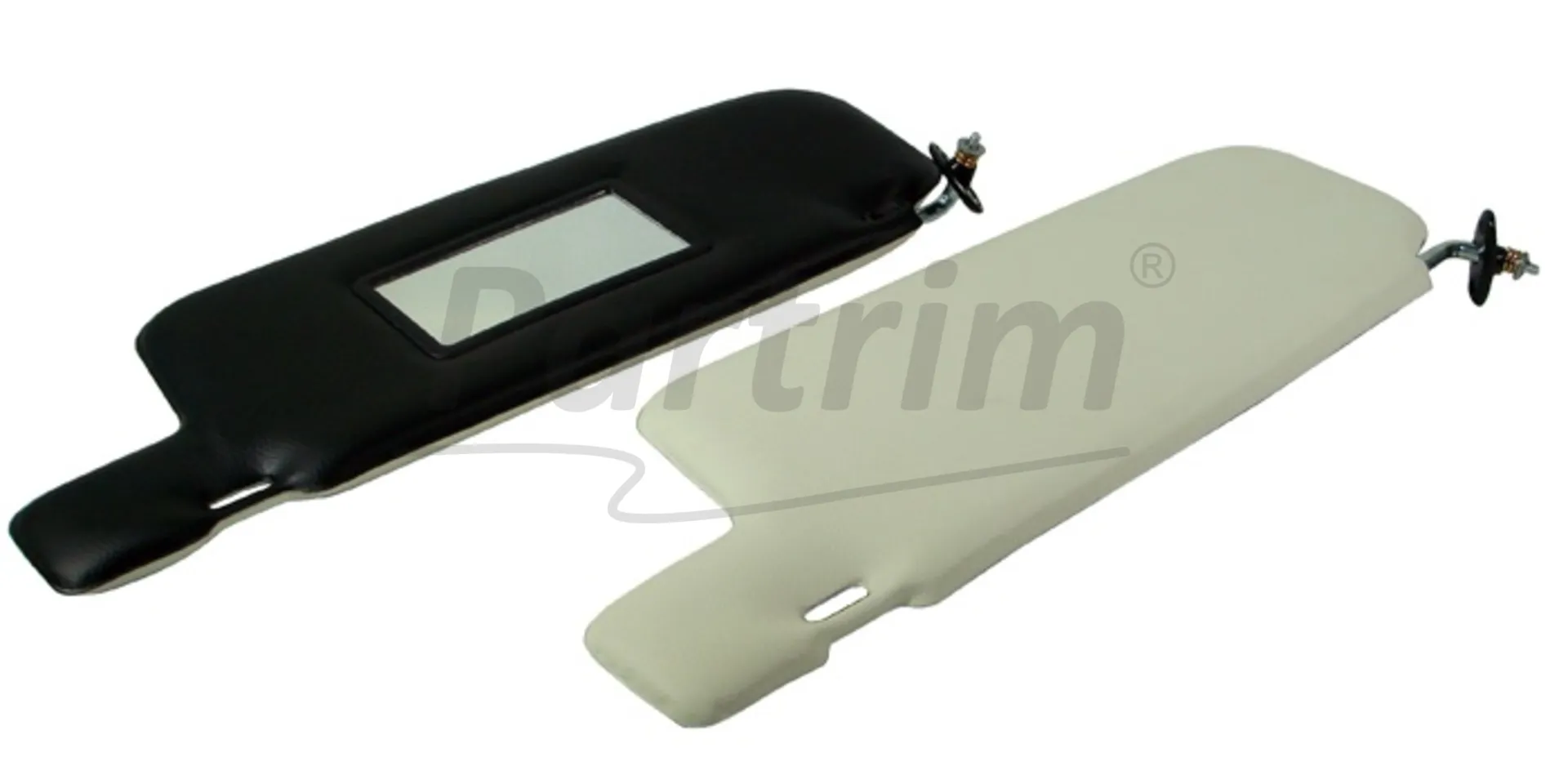 VW GOLF 1 JETTA 79-83 SUNVISOR SET CREAM BLACK RHD