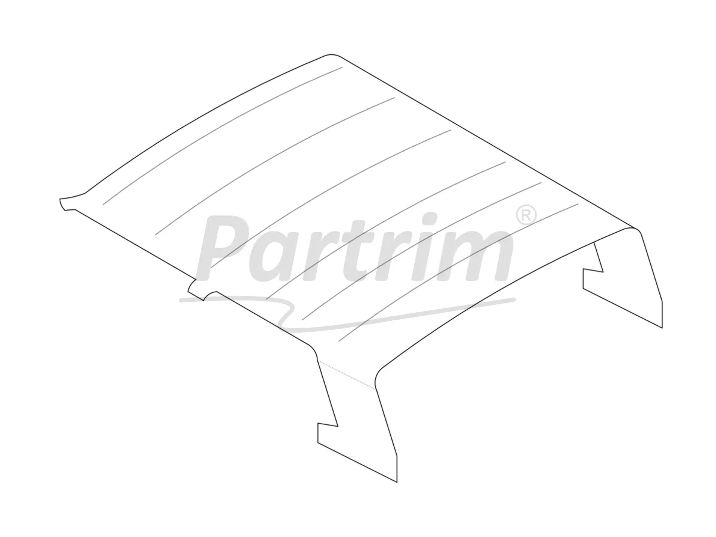 VW GOLF 1  1976-1983 HEADLINER 4 DOOR Cream