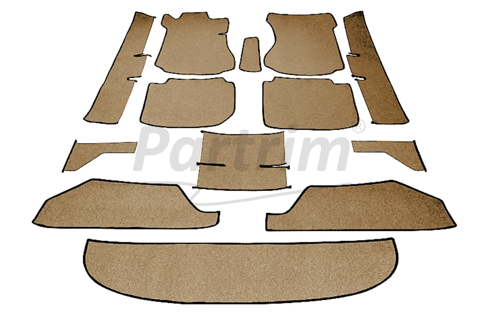 MERCEDES W115 FLOOR CARPET BEIGE