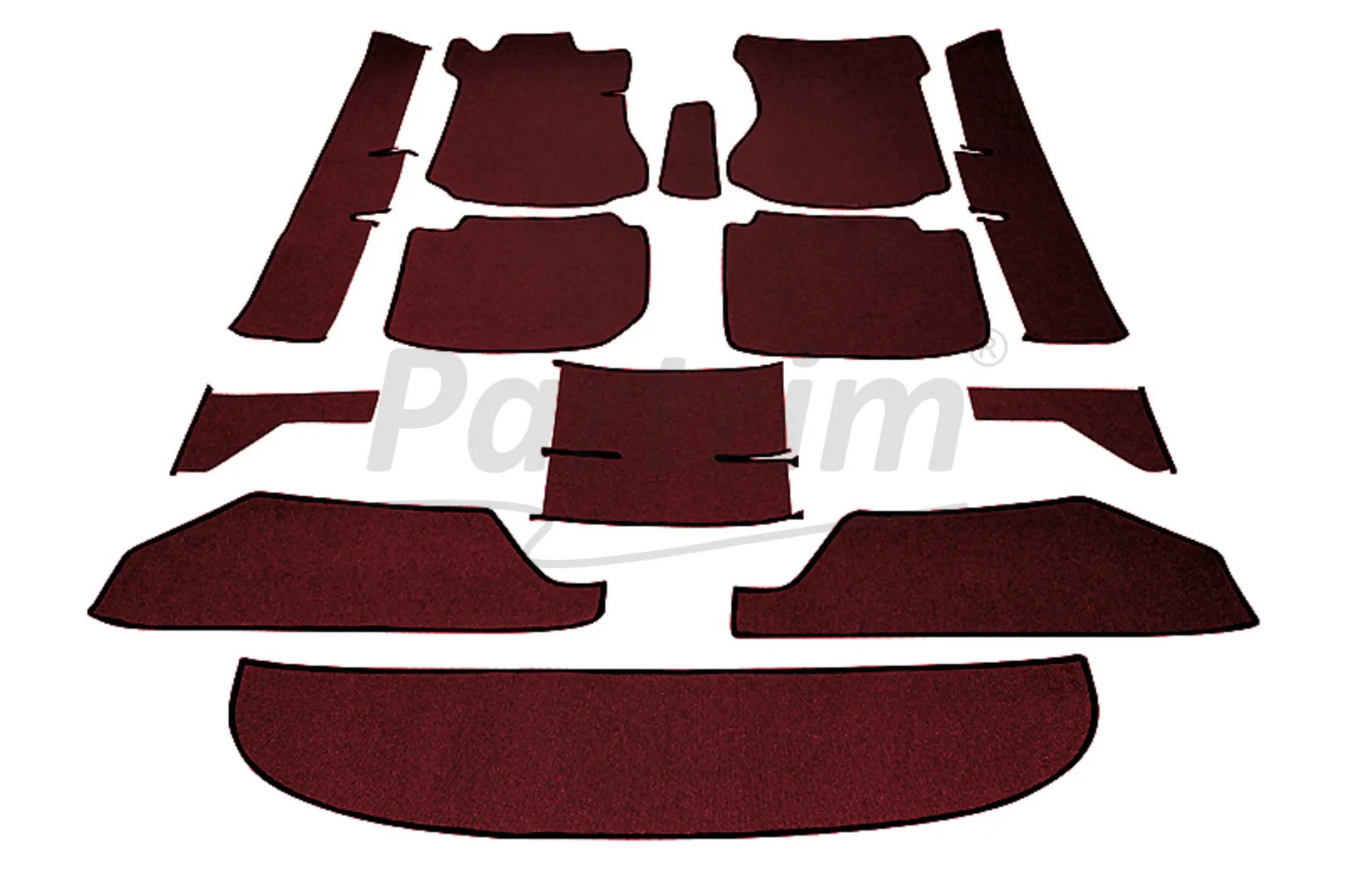 MERCEDES W115 FLOOR CARPET BURGUNDY
