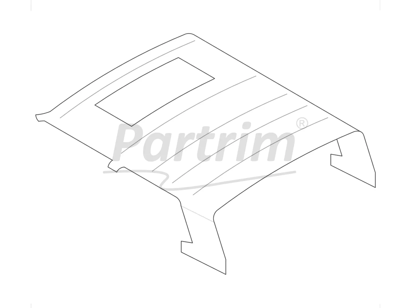 VW GOLF 1  1976-1983 HEADLINER 4 DOOR WITH SUNROOF Cream