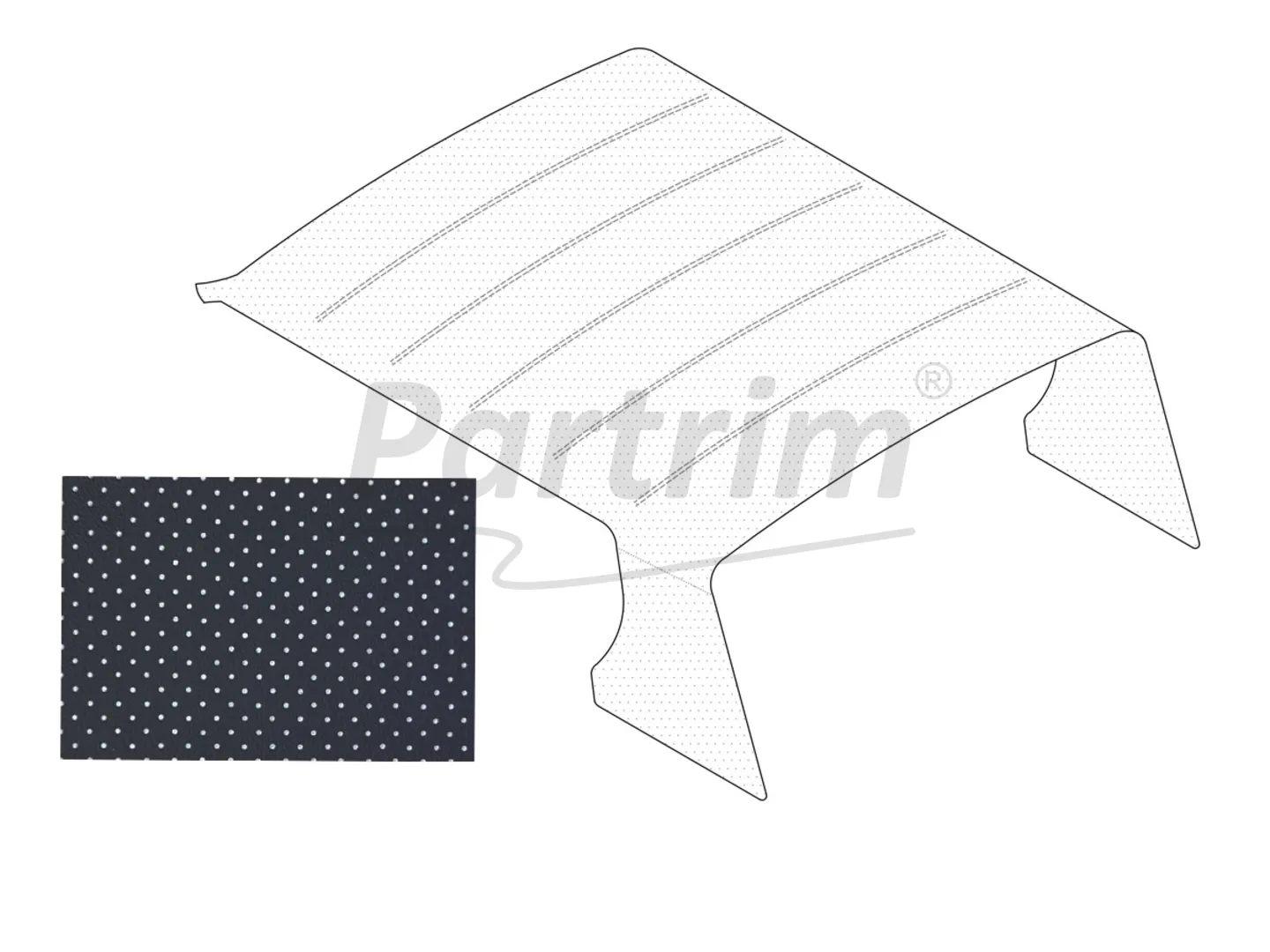 MERCEDES W115 HEADLINER BLACK