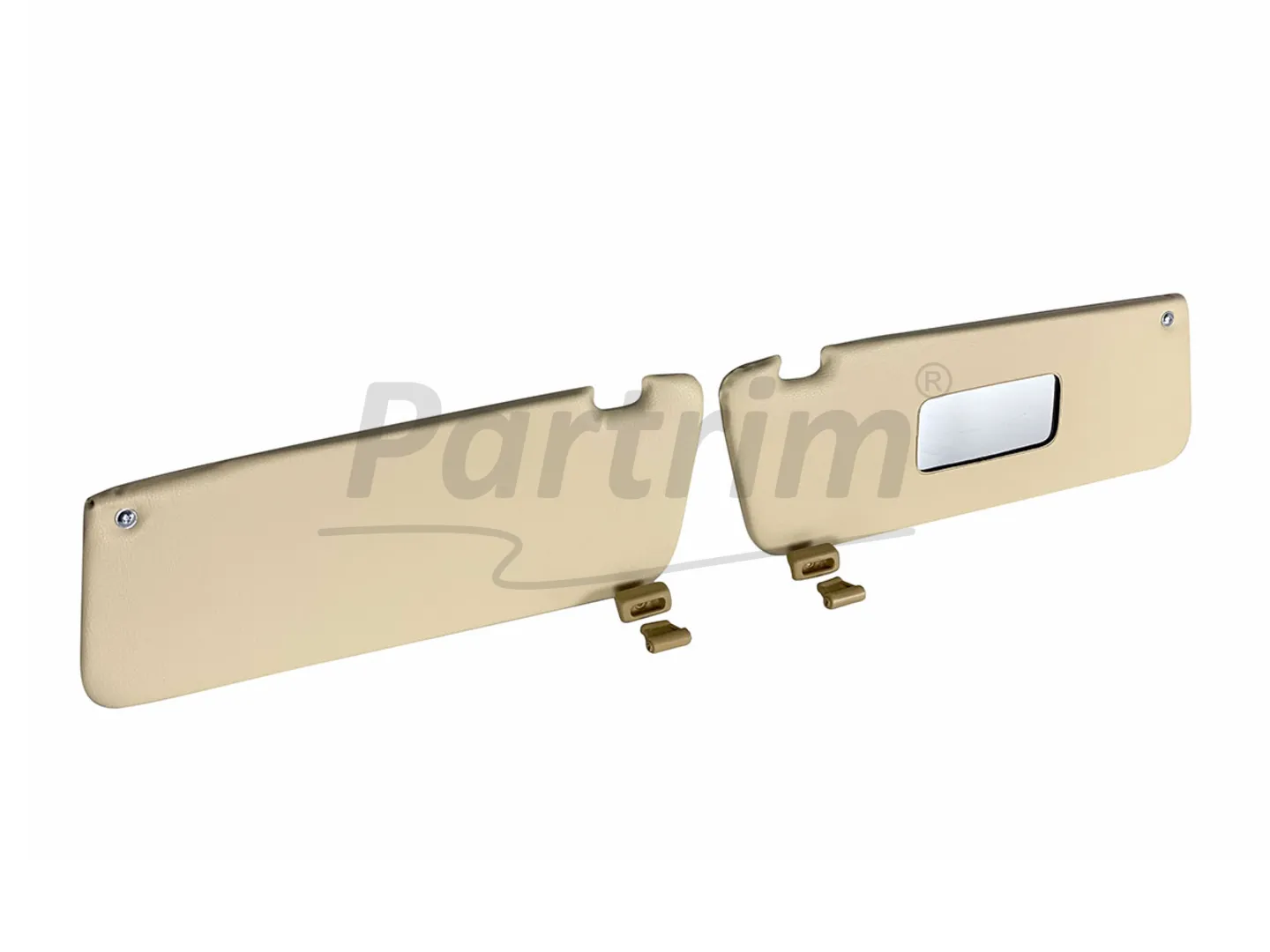 MERCEDES R107 CABRIO SUNVISOR CREAM  R-L