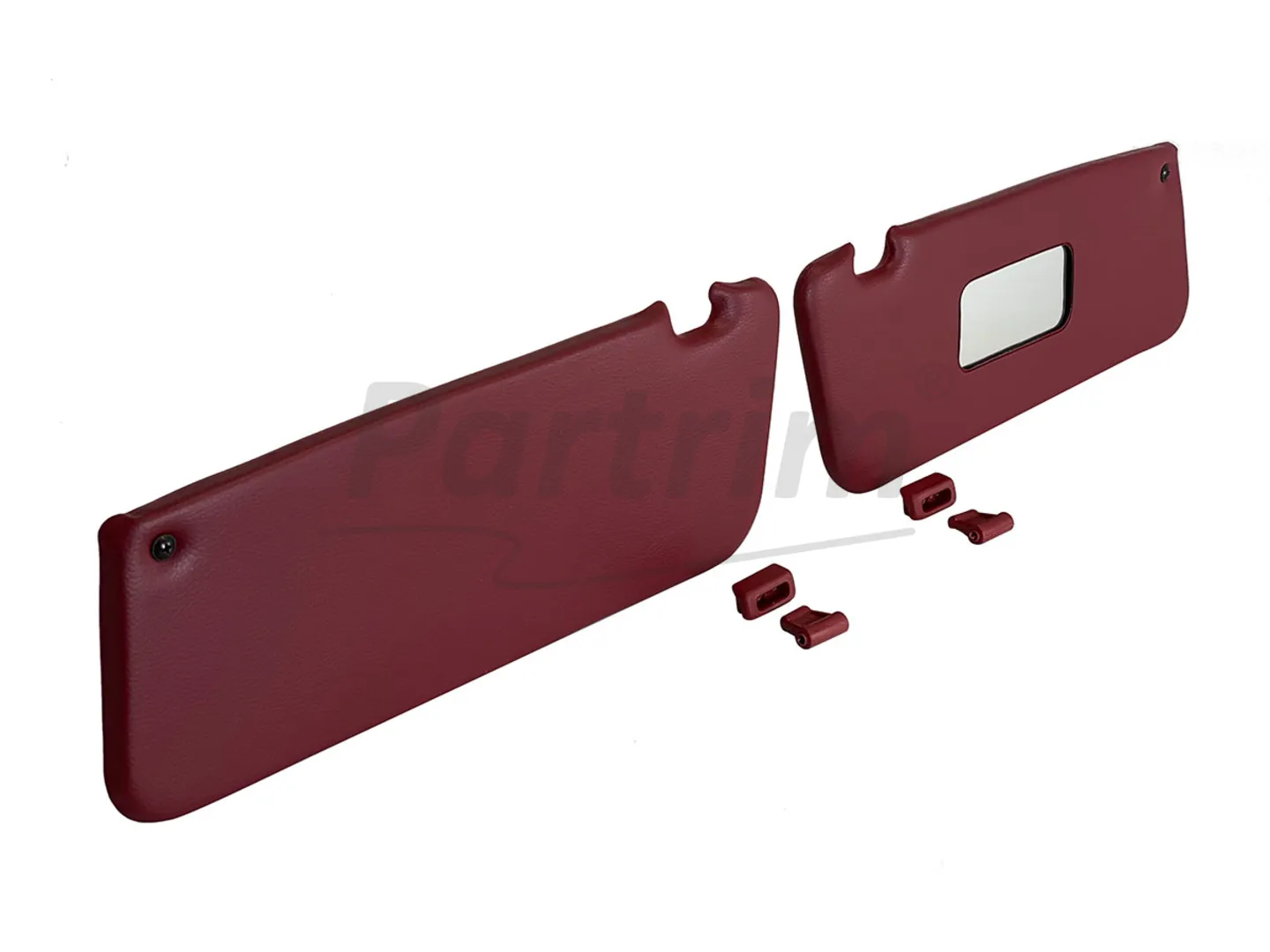 MERCEDES R107 CABRIO SUNVISOR BURGUNDY  R-L