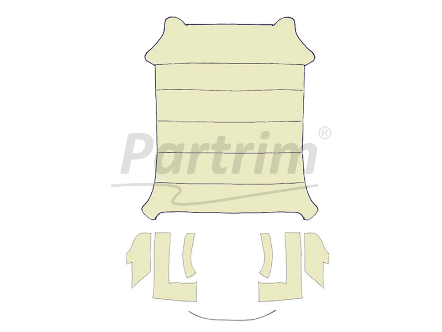 VW GOLF 1 COUPE HEADLINER   - CREAM  -