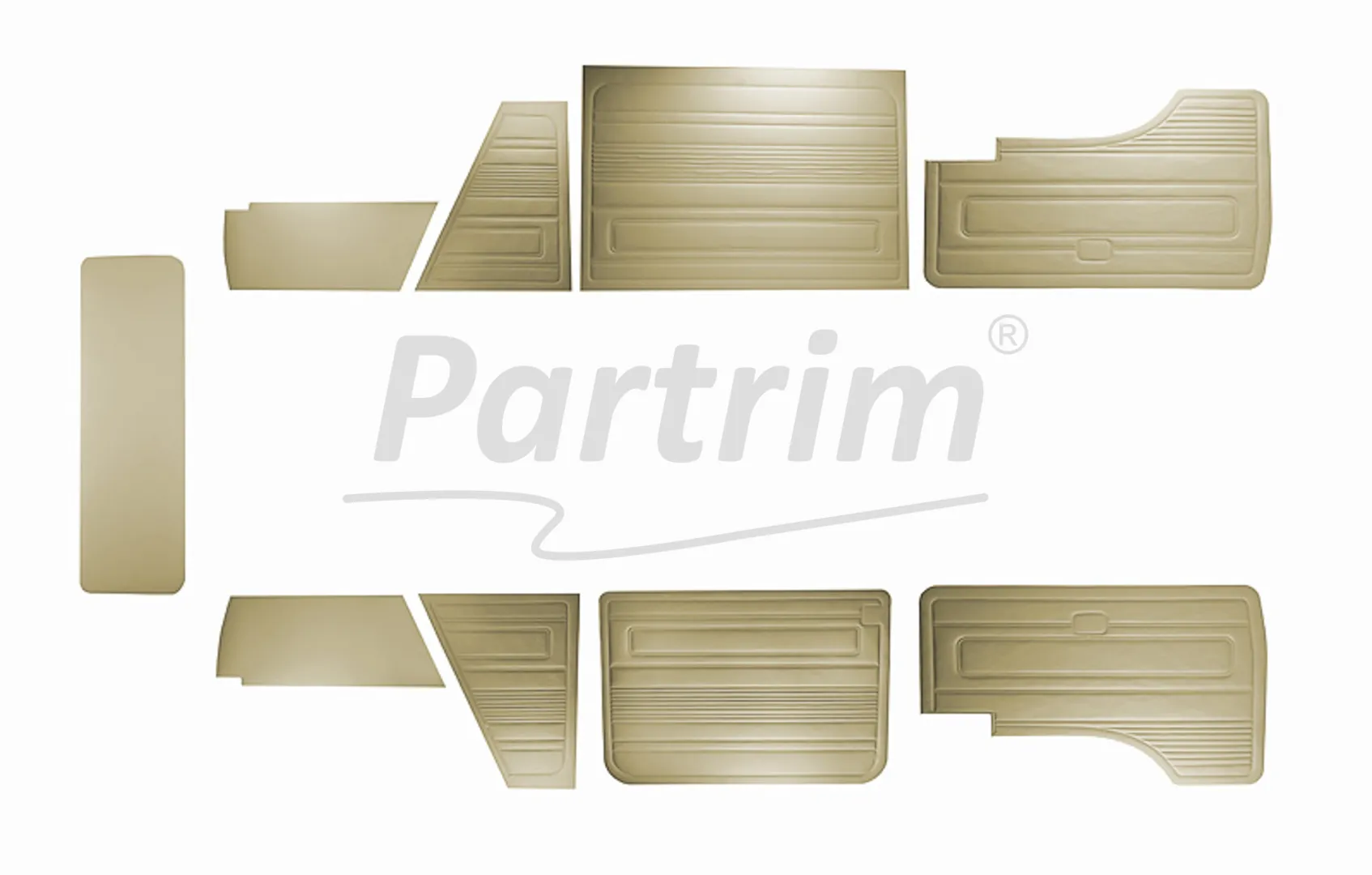 VW T3 T25 BUS 1979-1984 DOOR PANELS 9 PCS BEIGE EARLY STYLE