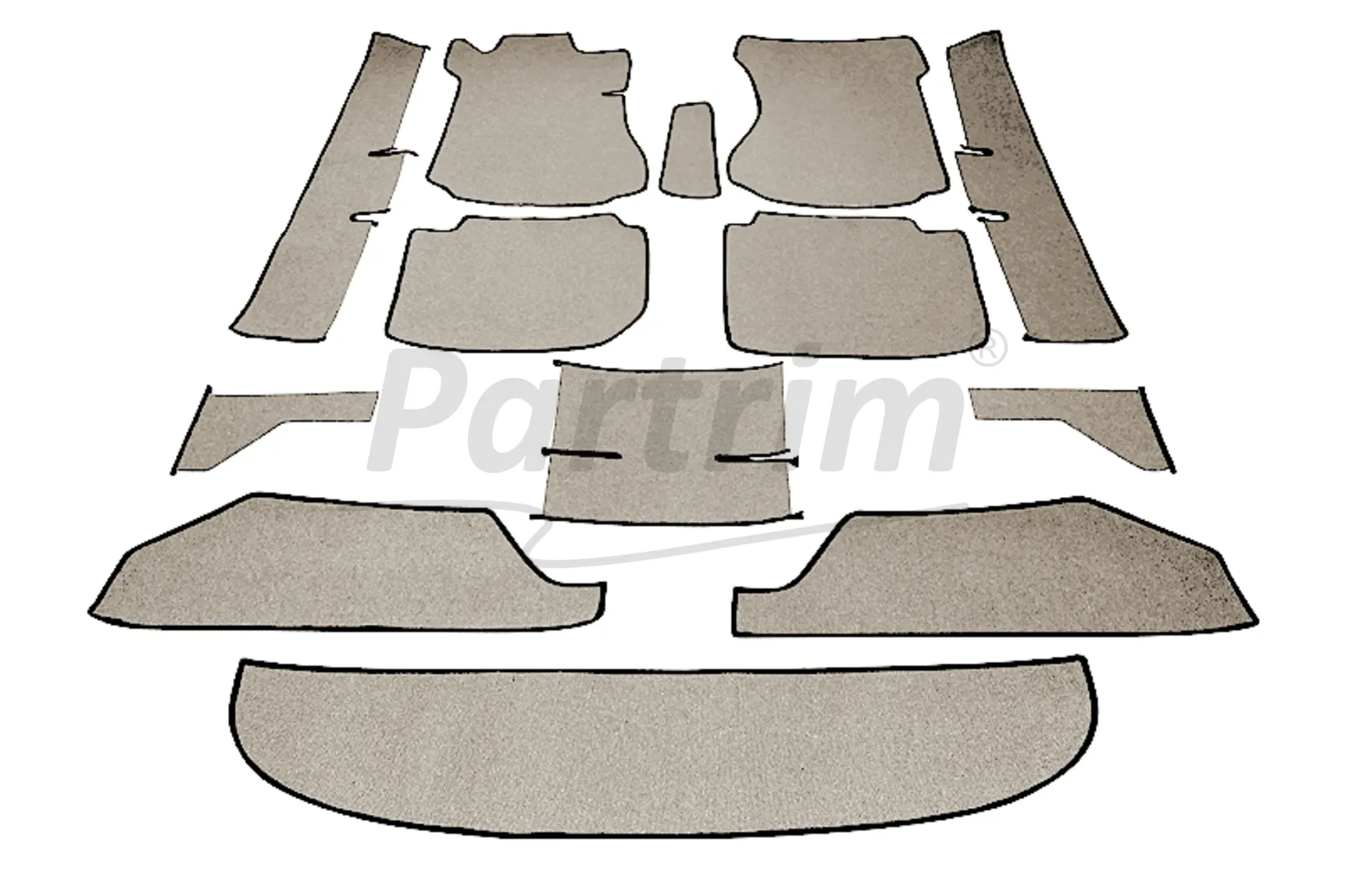 MERCEDES W115 FLOOR CARPET CREAM