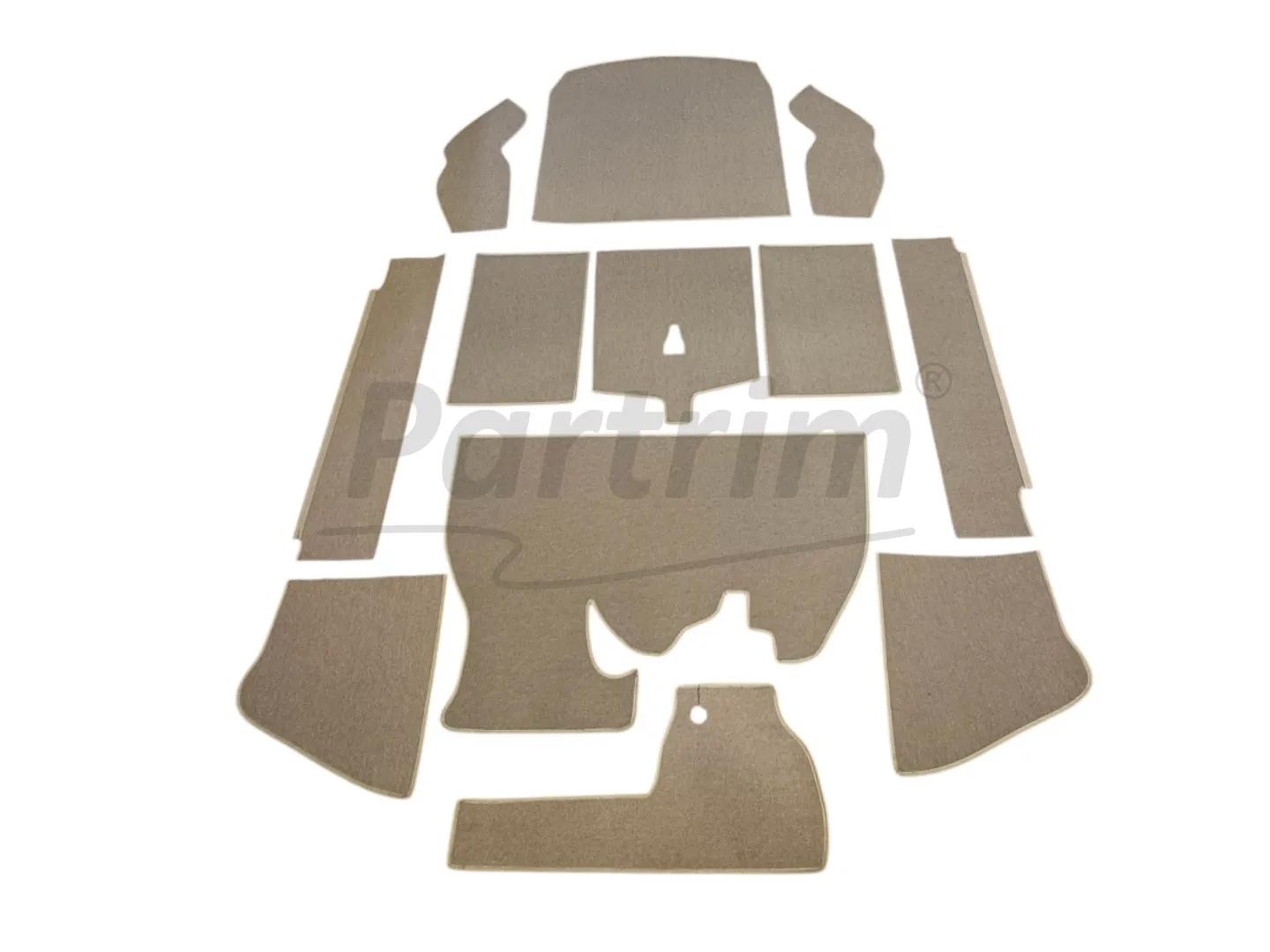 VW OLD BEETLE 1303 FLOOR CARPET SET 10 PCS BEIGE  1973 - 1975