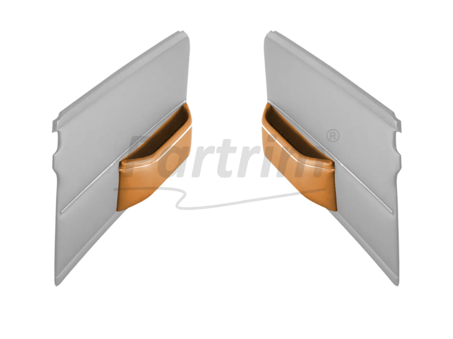 MERCEDES W108 DOOR POCKET WITH NICKEL TOBACCO