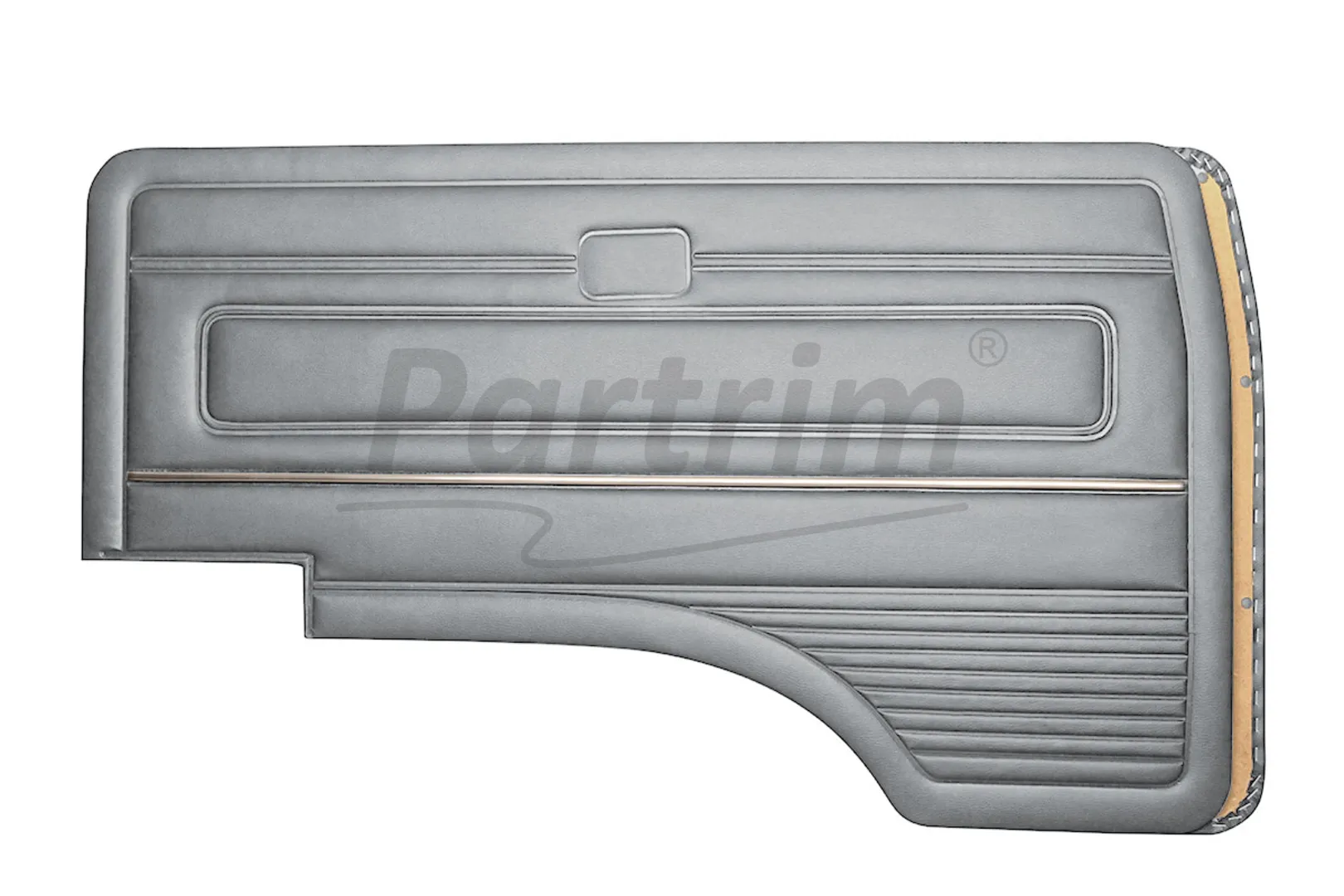 VW T3 T25 BUS 1980-1989 FRONT DOOR PANEL SET GREY WITH NICKEL - 2 PCS