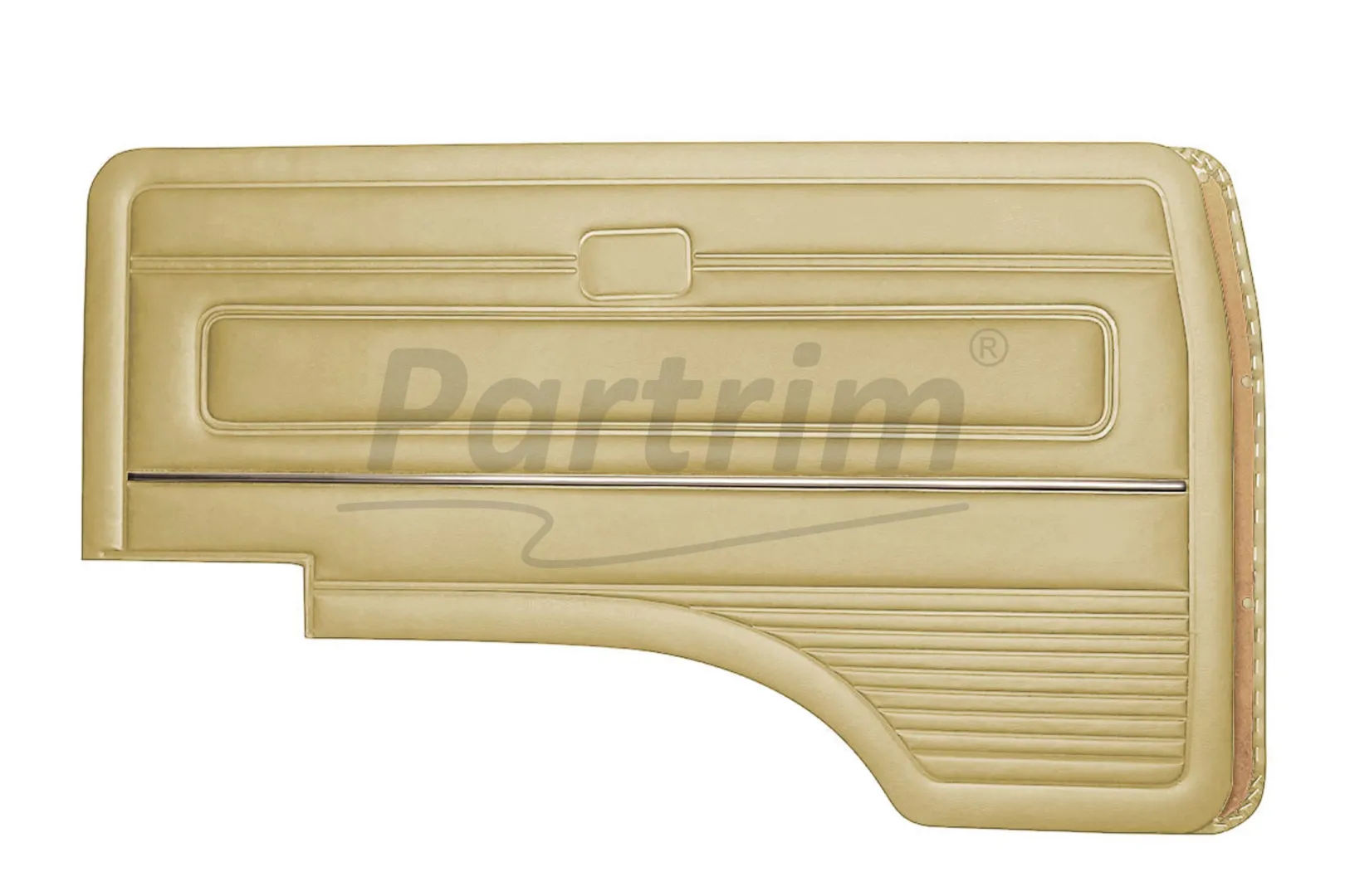VW T3 T25 BUS 1980-1989 FRONT DOOR PANEL SET BEIGE WITH NICKEL - 2 PCS