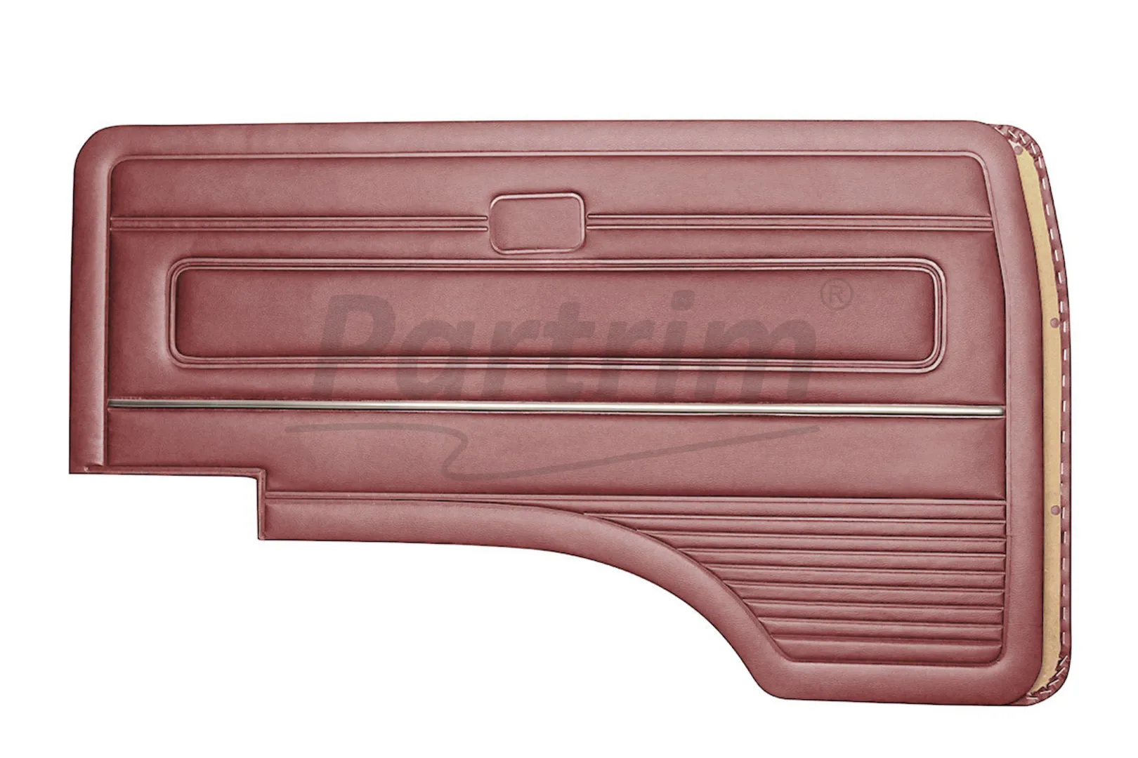 VW T3 T25 BUS 1980-1989 FRONT DOOR PANEL SET BURGUNDY  WITH NICKEL - 2 PCS