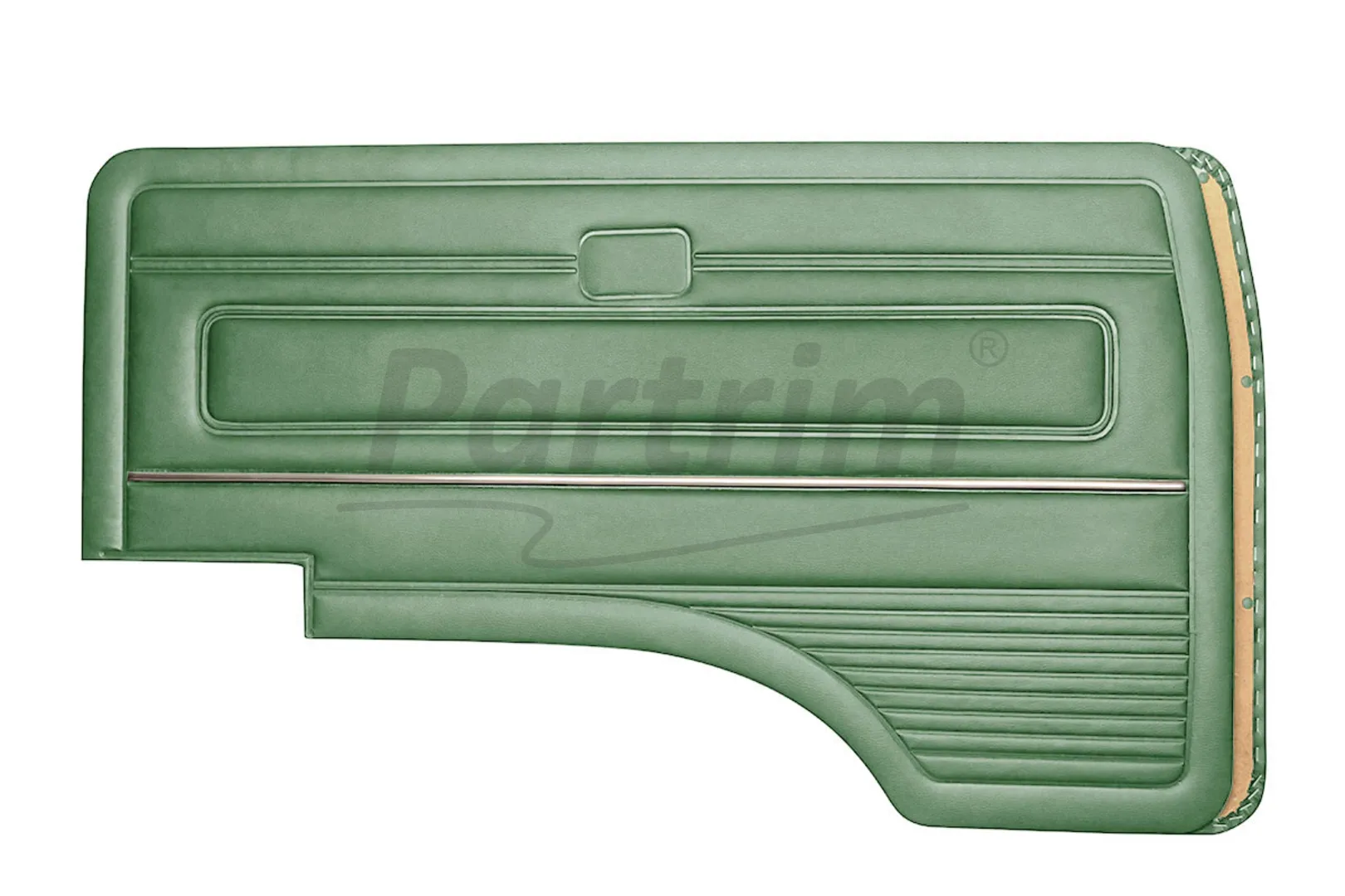 VW T3 T25 BUS 1980-1989 FRONT DOOR PANEL SET GREEN WITH NICKEL - 2 PCS