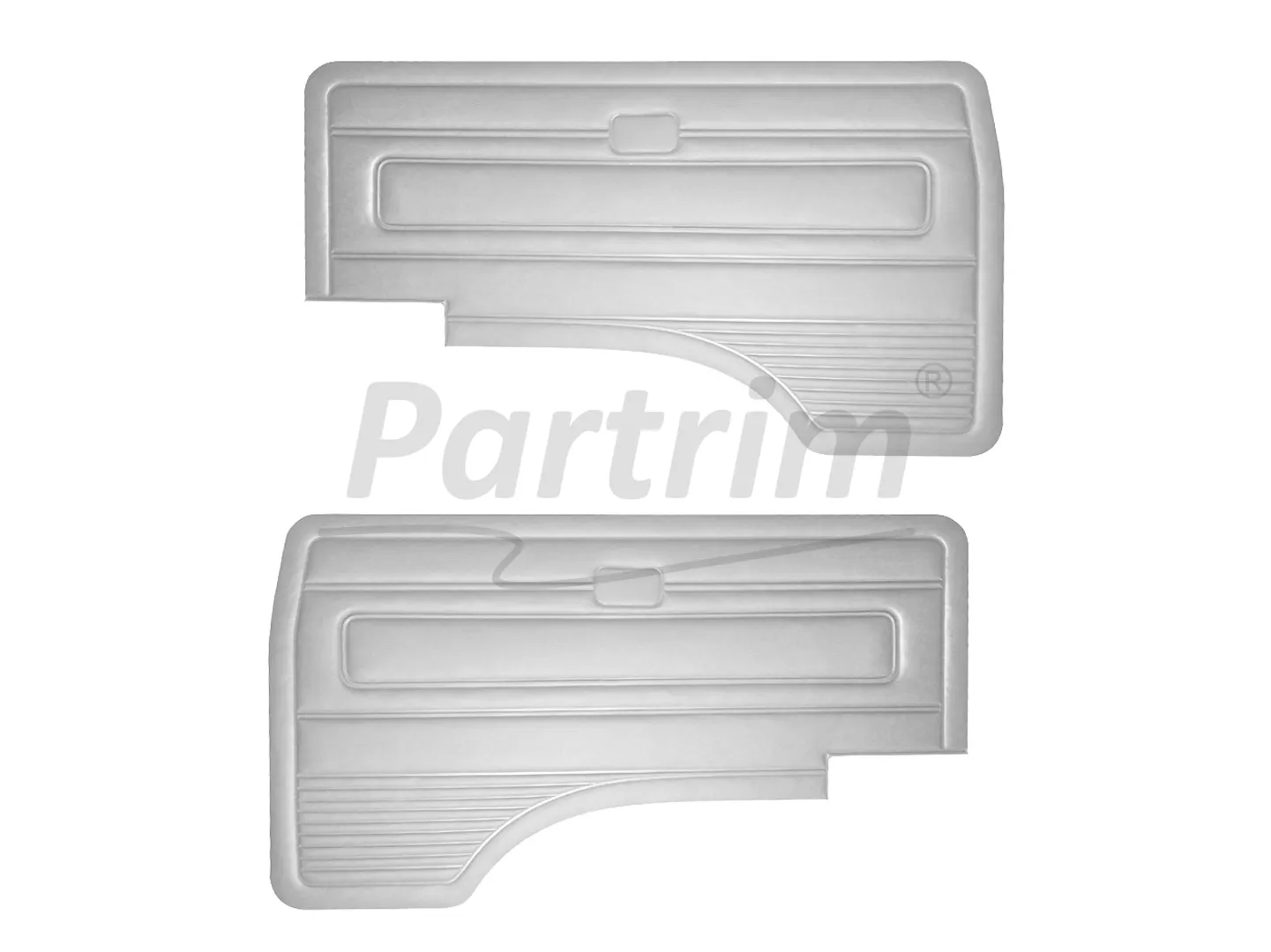VW T3 T25 BUS 1980-1989 FRONT DOOR PANEL SET WHITE O.P. - 2 PCS