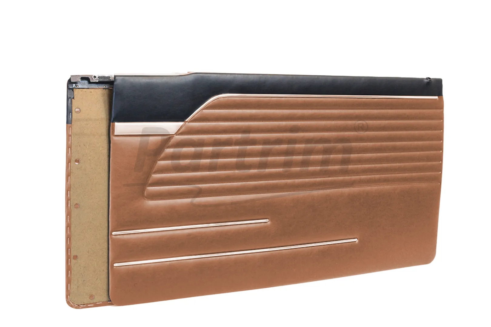 BMW E10 2002  DOOR PANEL SET WITH NICKEL 2 PCS TOBACCO & BLACK Early Model  (1966 - 1973)