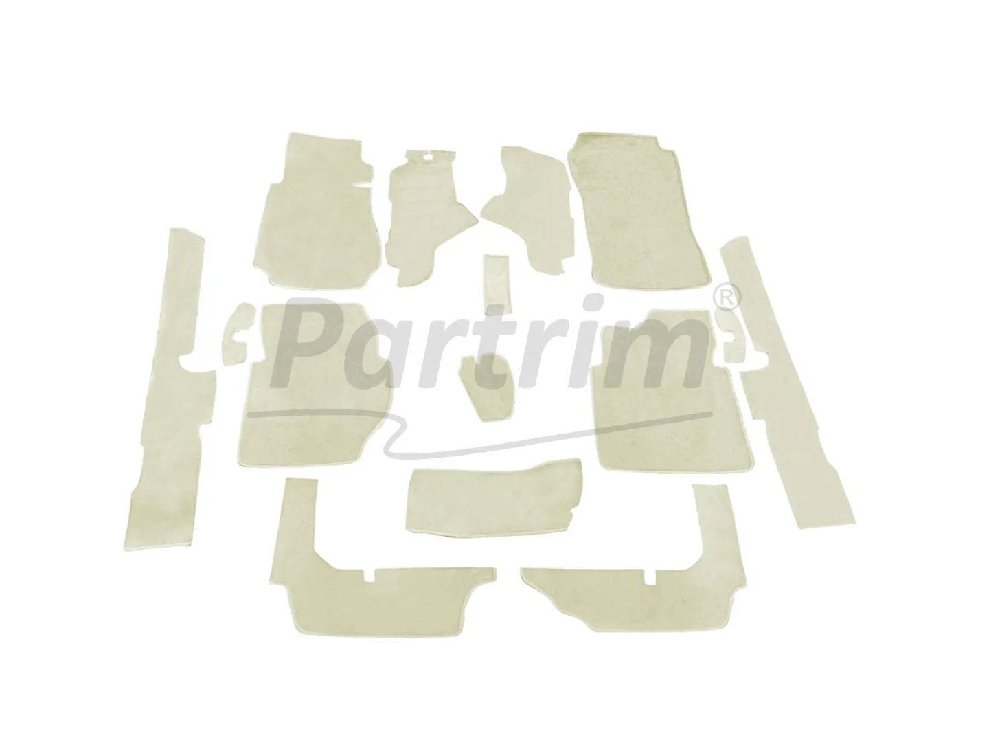 MERCEDES W123 FLOOR CARPET SET CREAM