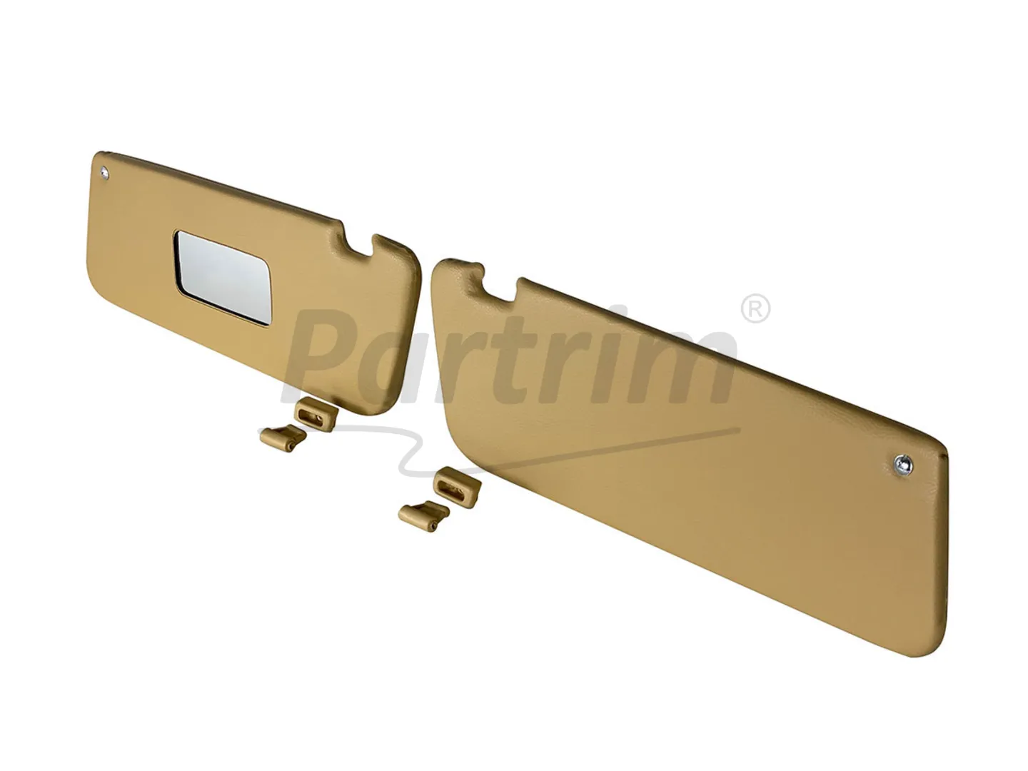 MERCEDES R107 CABRIO SUNVISOR BEIGE R-L RHD