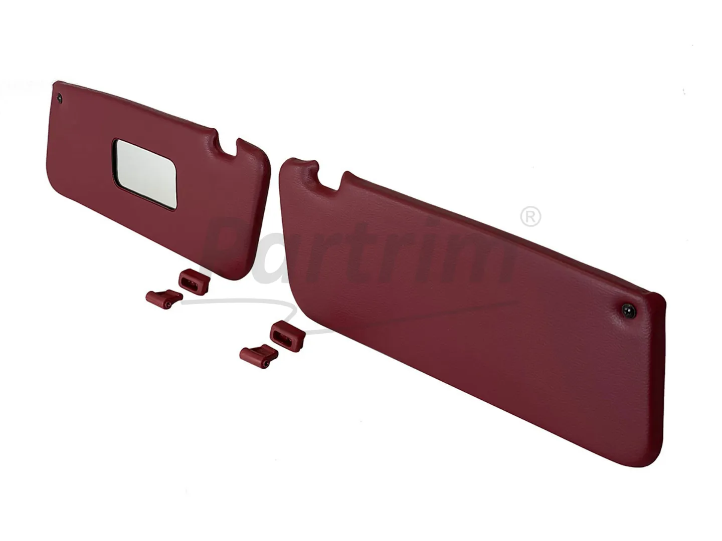 MERCEDES R107 CABRIO SUNVISOR BURGUNDY  R-L RHD