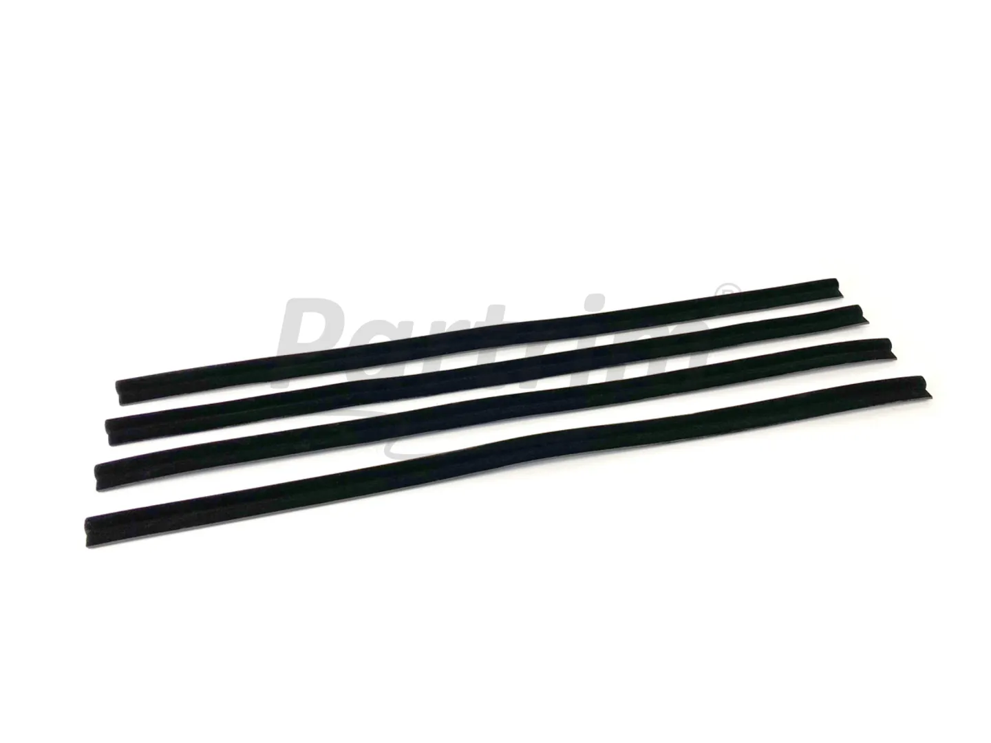 MERCEDES W114  W115 W116 DOOR WINDOW OUTER SCRAPER BRUSH BELT SEAL SET 4 Pieces