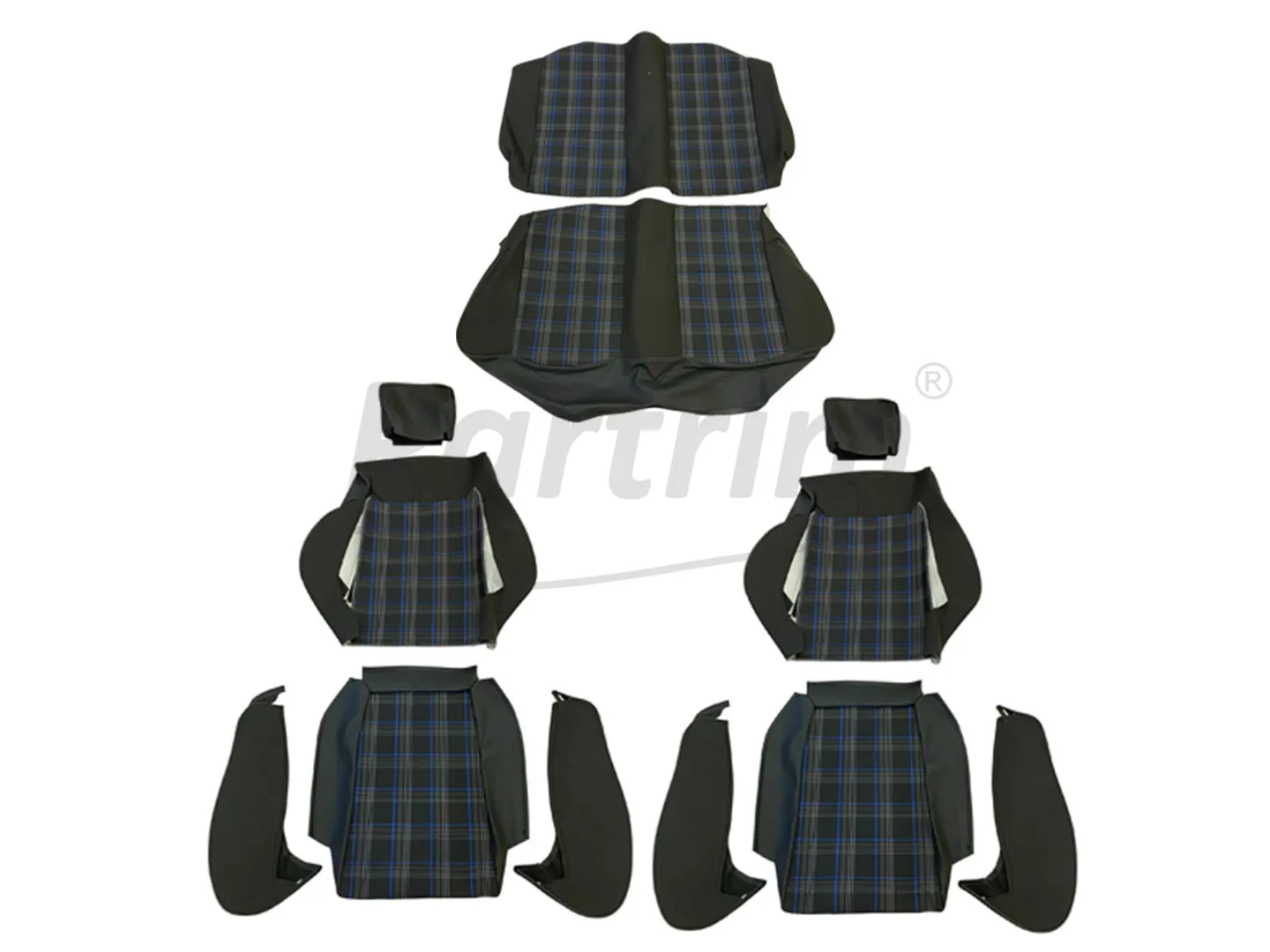 VW GOLF MK1 COUPE 75-83 SEAT COVER BLUE LINE