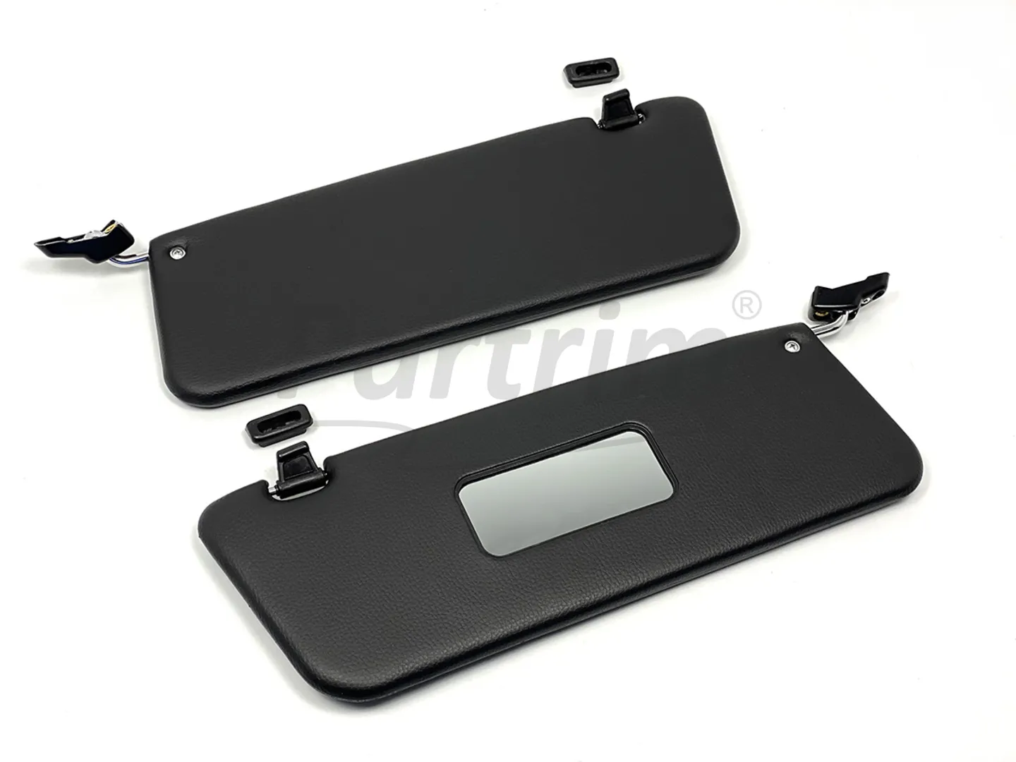 MERCEDES R107 CABRIO SUNVISOR WITH BRACKET R-L BLACK