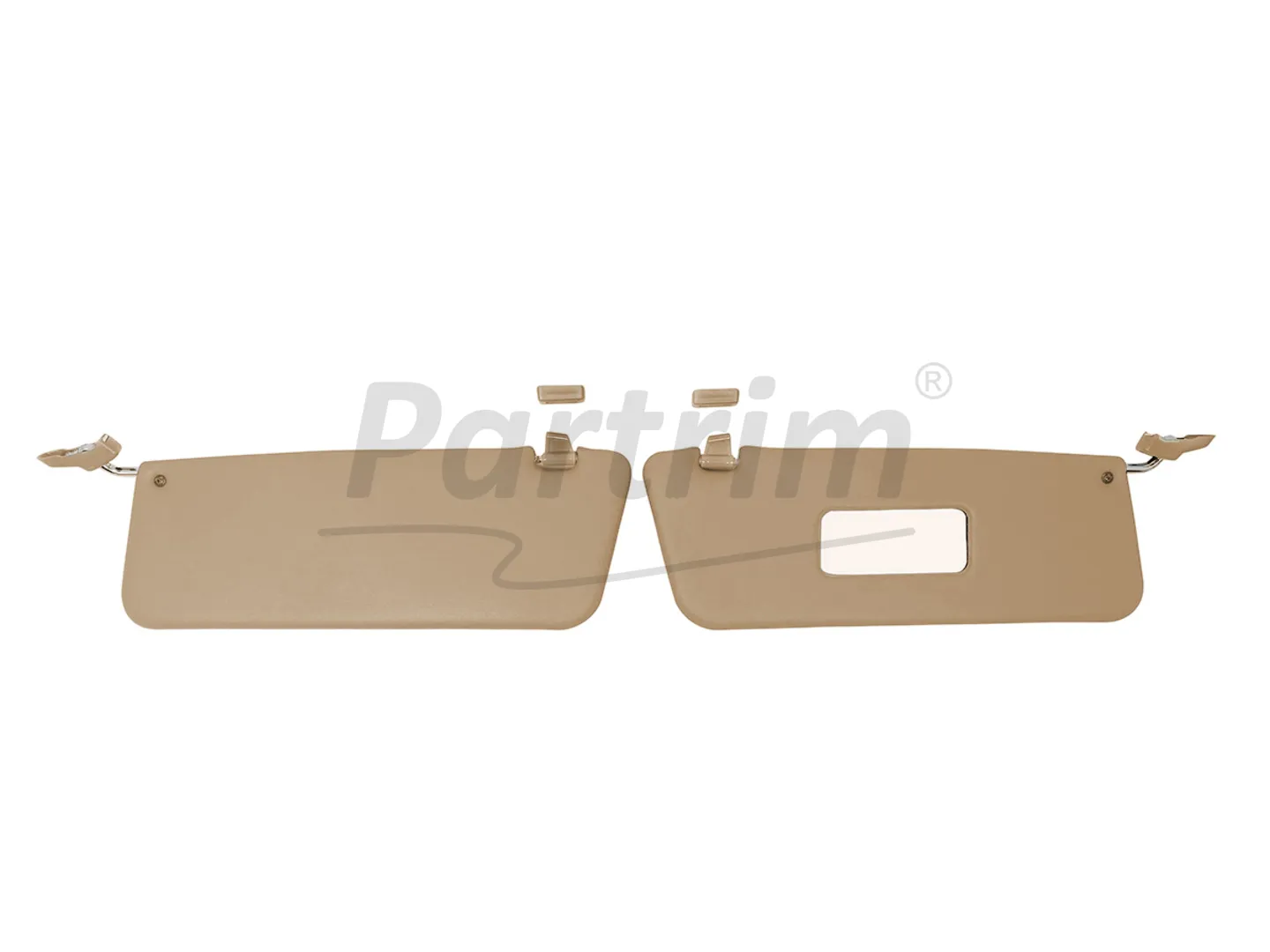 MERCEDES R107 CABRIO SUNVISOR WITH BRACKET R-L BEIGE