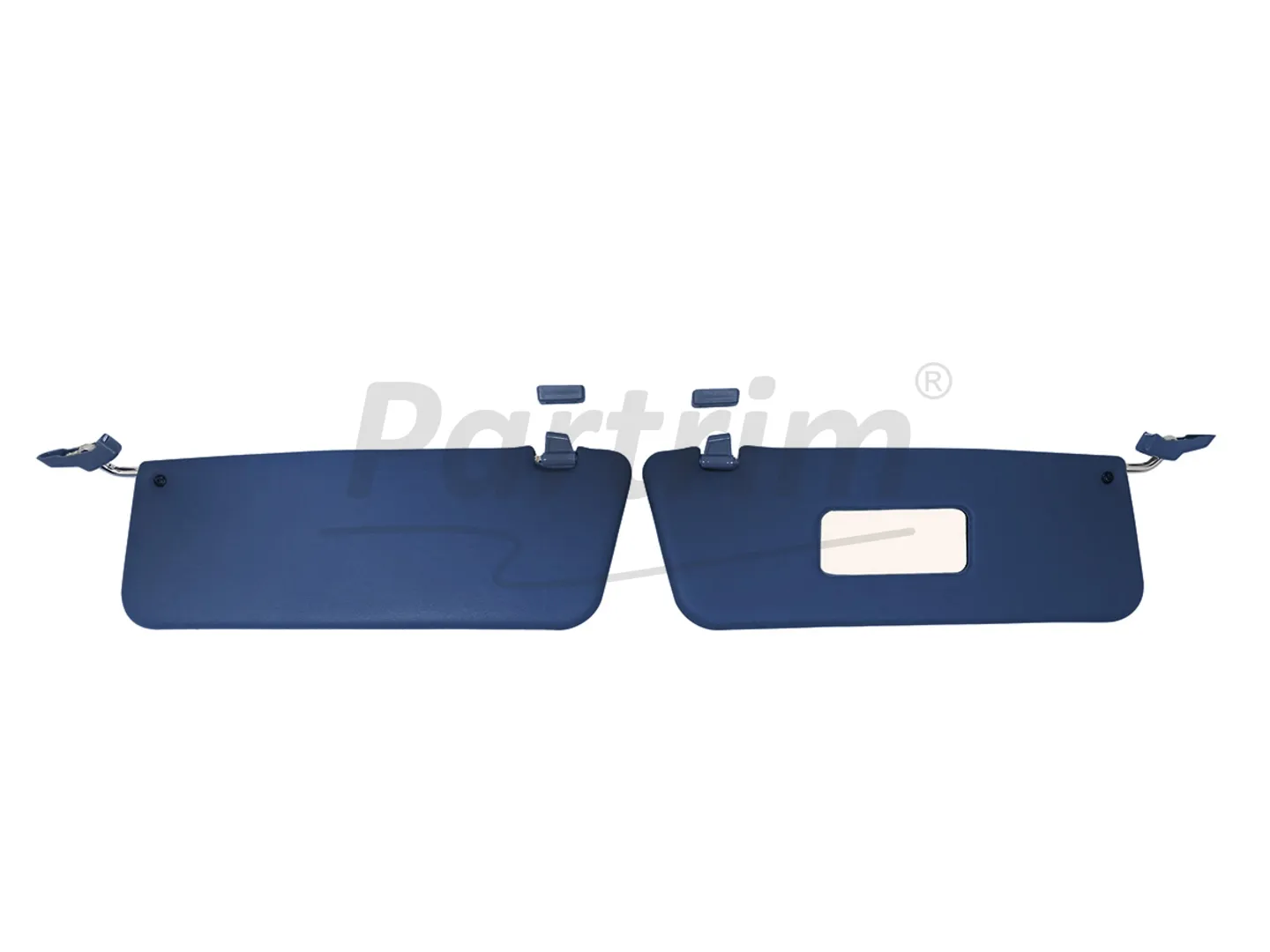 MERCEDES R107 CABRIO SUNVISOR WITH BRACKET R-L DARK BLUE