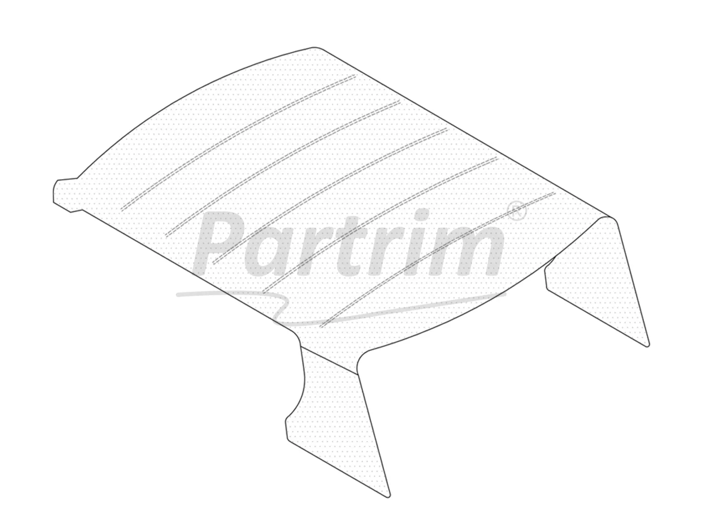 MERCEDES W108 HEADLINER SILK GREY