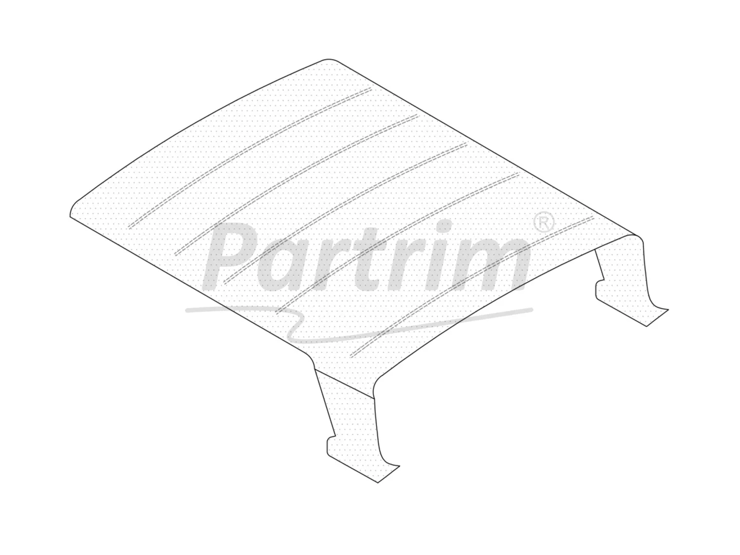 MERCEDES W111 SEDAN HEADLINER SILK GREY