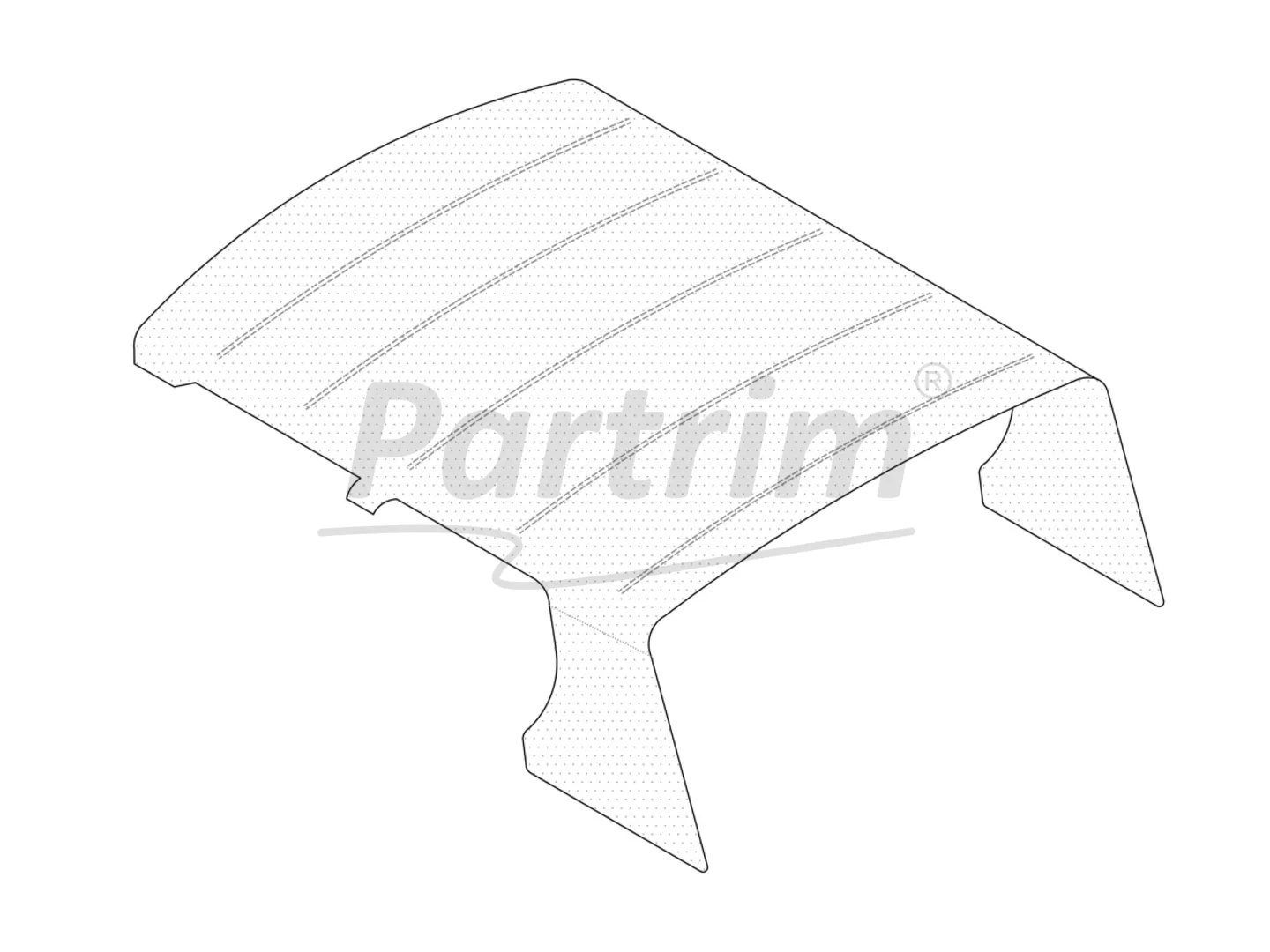 MERCEDES W109 HEADLINER SILK GREY