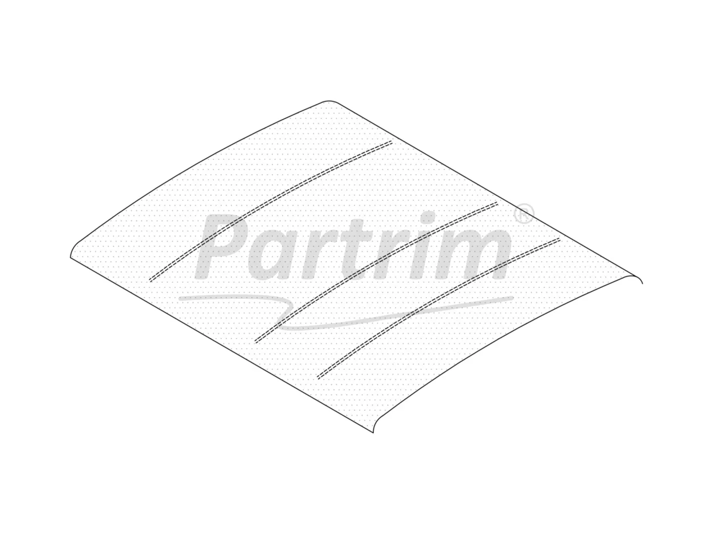 MERCEDES W116 HEADLINER SILK GREY