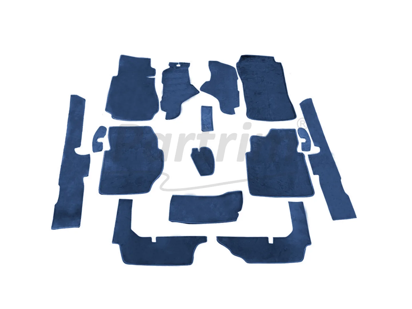 MERCEDES W123 FLOOR CARPET SET DARK BLUE