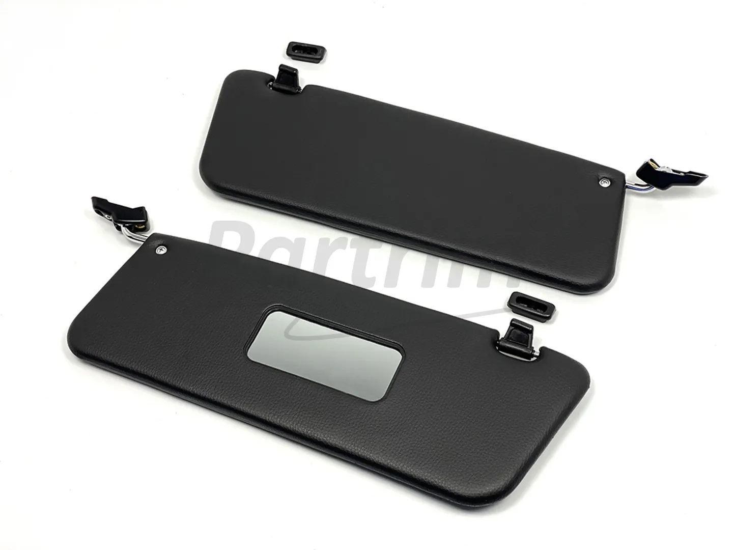 MERCEDES R107 CABRIO SUNVISOR WITH BRACKET R-L RHD BLACK
