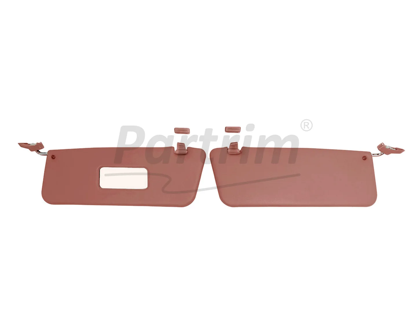MERCEDES R107 CABRIO SUNVISOR WITH BRACKET R-L RHD TOBACCO