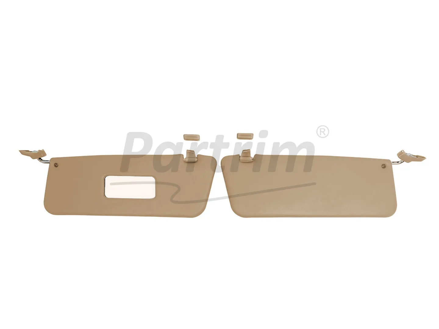 MERCEDES R107 CABRIO SUNVISOR WITH BRACKET R-L RHD BEIGE