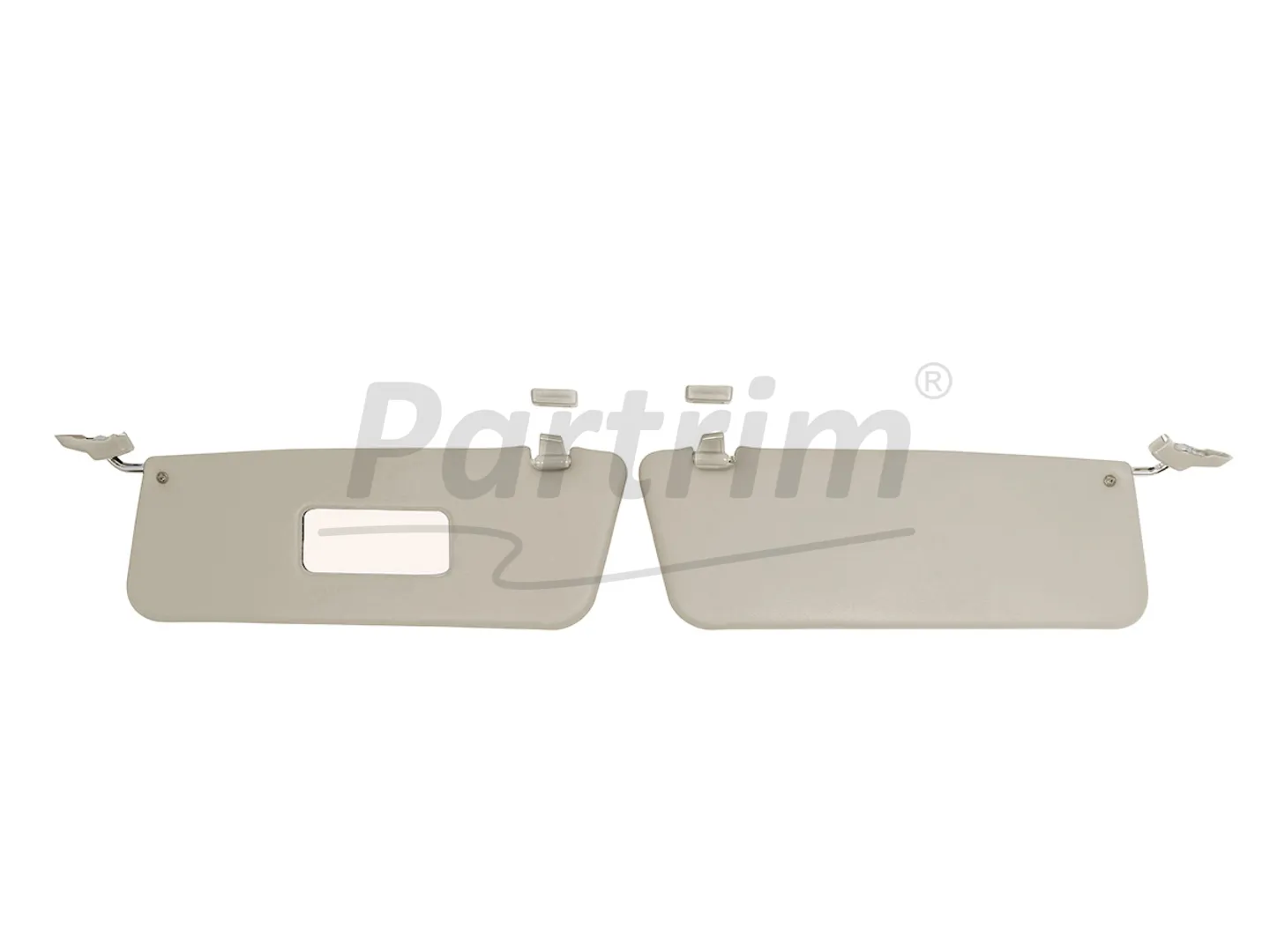 MERCEDES R107 CABRIO SUNVISOR WITH BRACKET R-L RHD CREAM