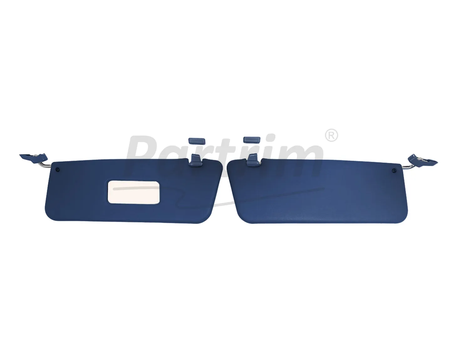 MERCEDES R107 CABRIO SUNVISOR WITH BRACKET R-L RHD DARK BLUE