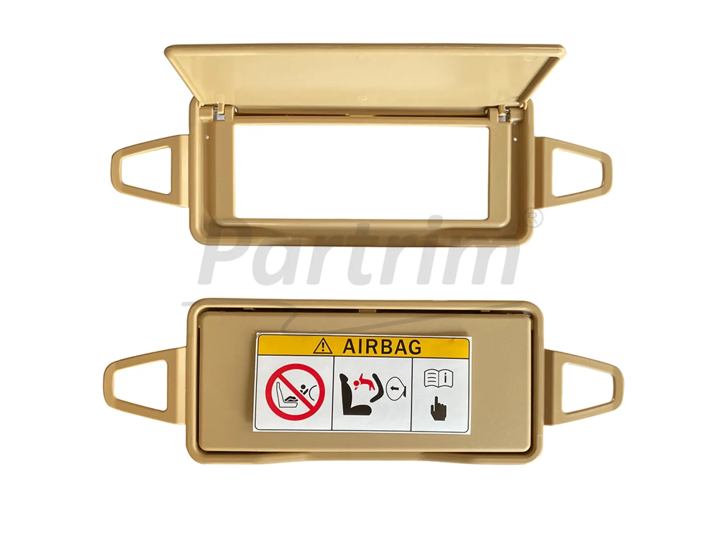 MERCEDES W212 SUNVISOR MIRROR COVER BEIGE 2 PCS  R&L