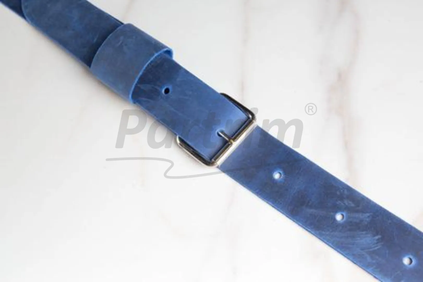 LUGGAGE ROOF RACK LEATHER STRAPS 4 PCS BLUE